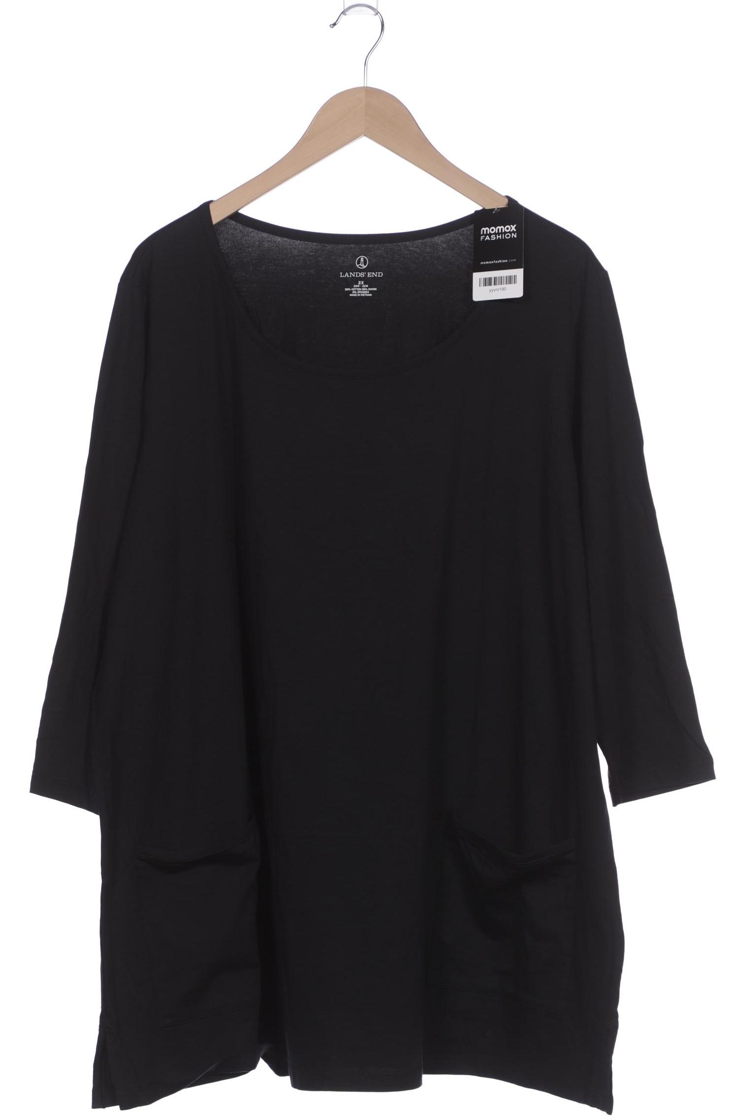 

Lands End Damen Langarmshirt, schwarz, Gr. 48