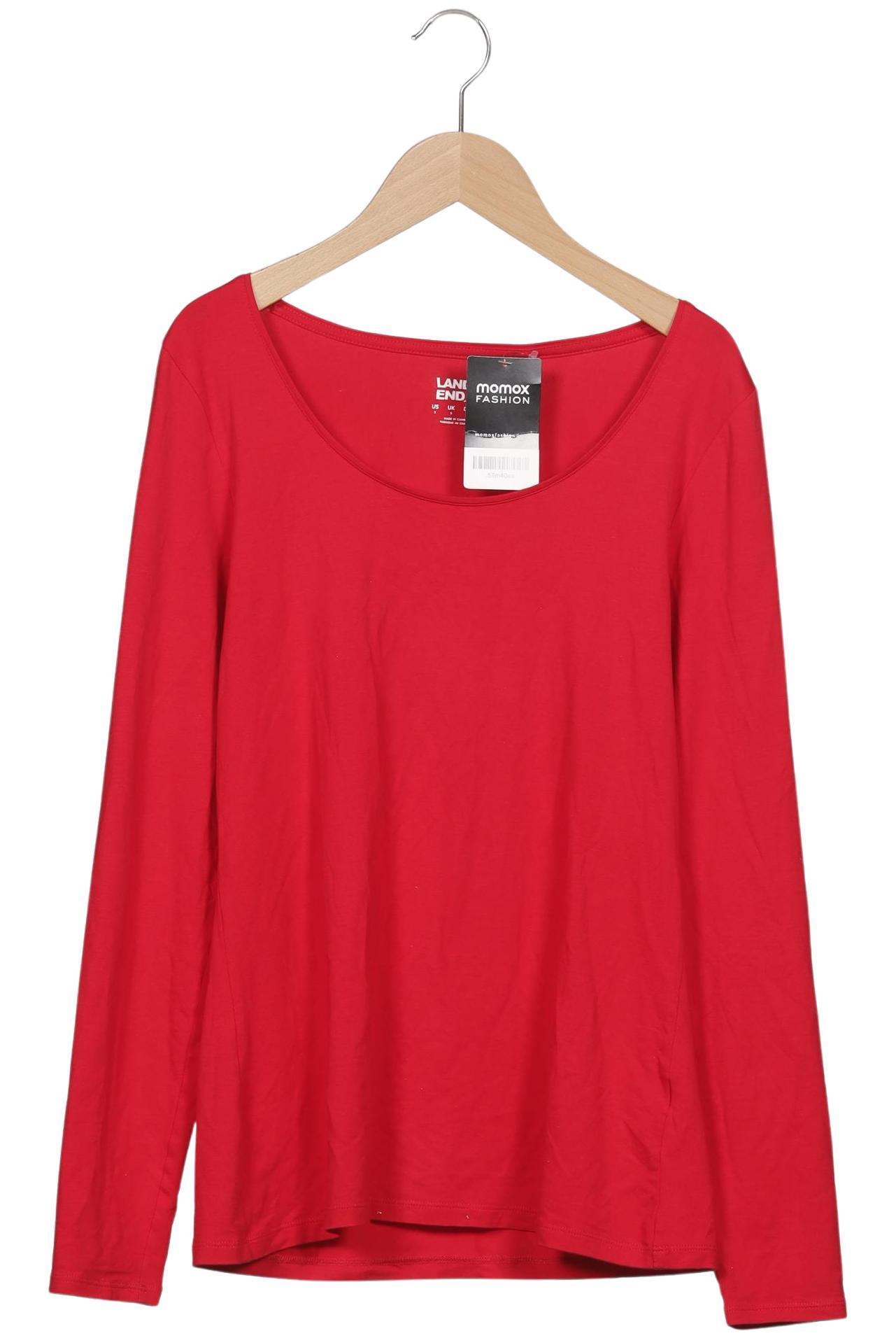

Lands End Damen Langarmshirt, rot, Gr. 36