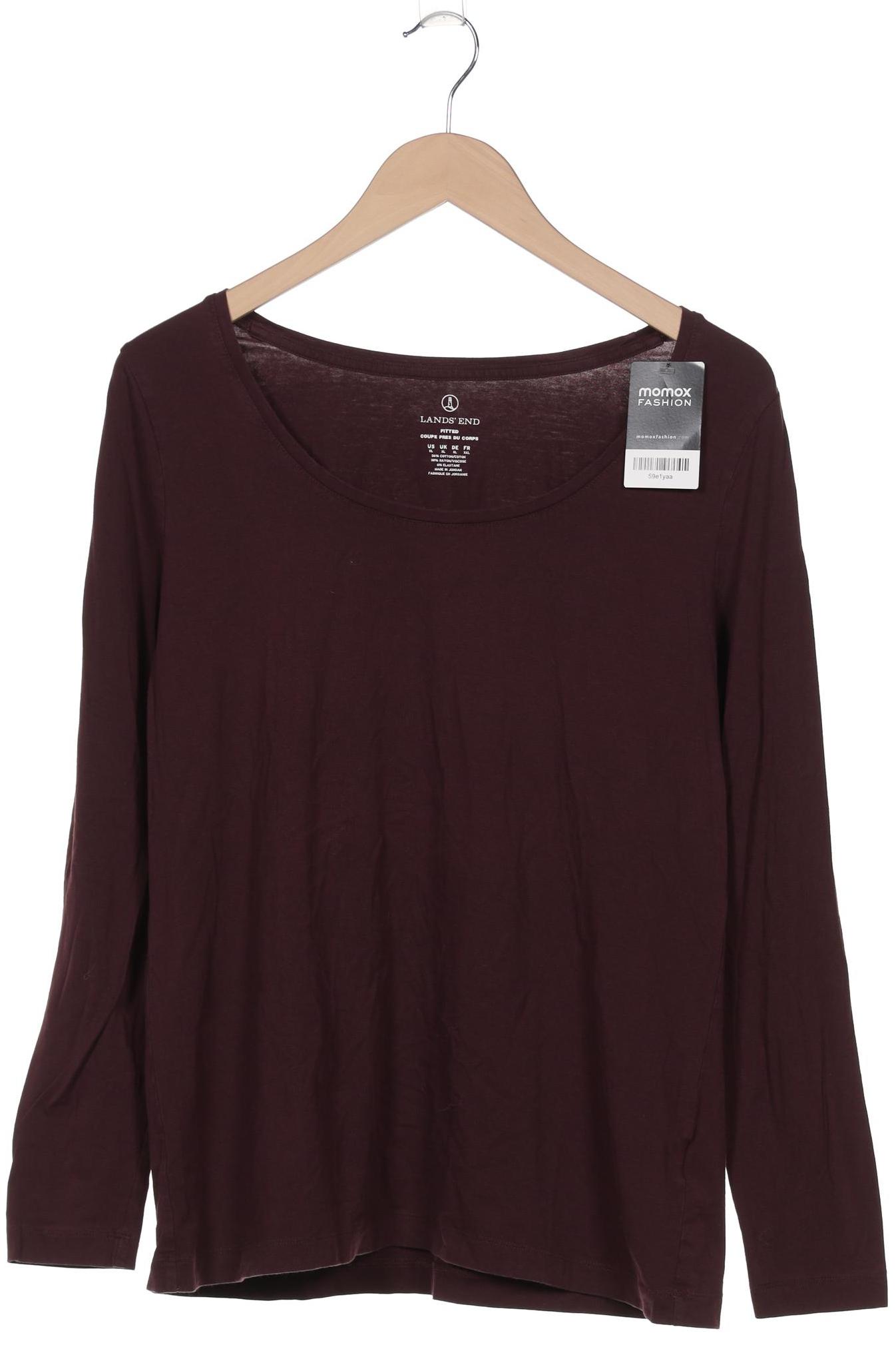 

Lands End Damen Langarmshirt, bordeaux, Gr. 44