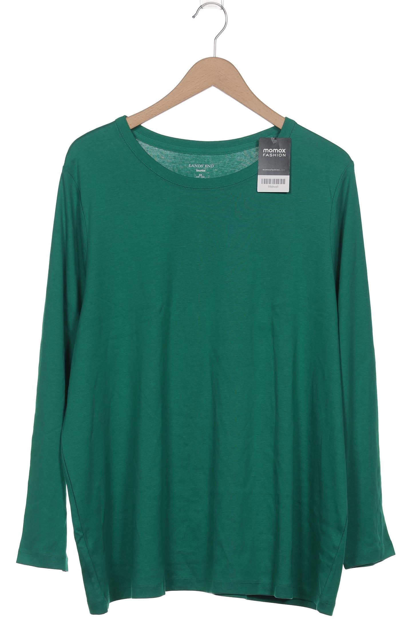 

Lands End Damen Langarmshirt, grün, Gr. 24