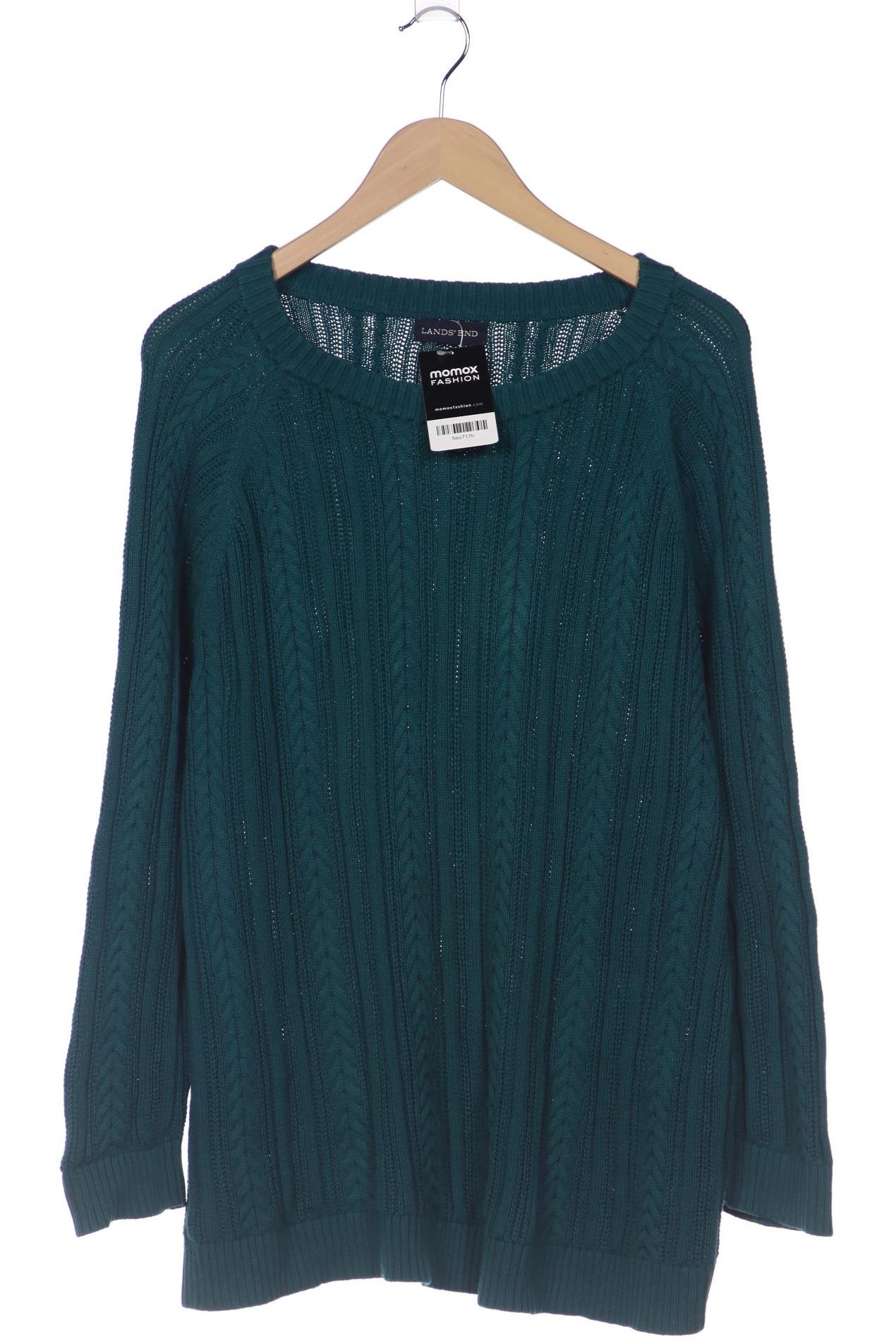 

Lands End Damen Pullover, türkis, Gr. 48