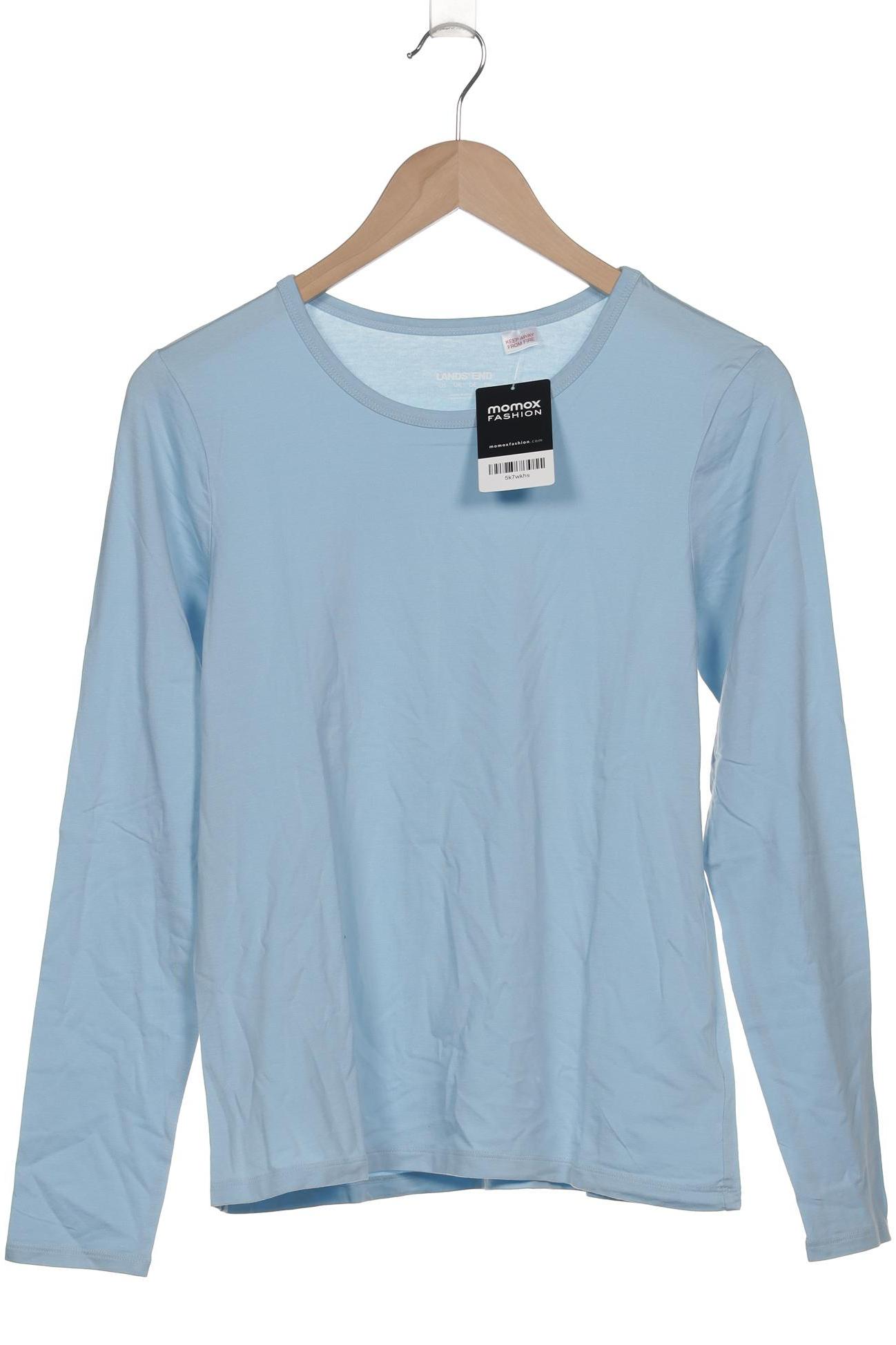 

Lands End Damen Langarmshirt, blau, Gr. 36