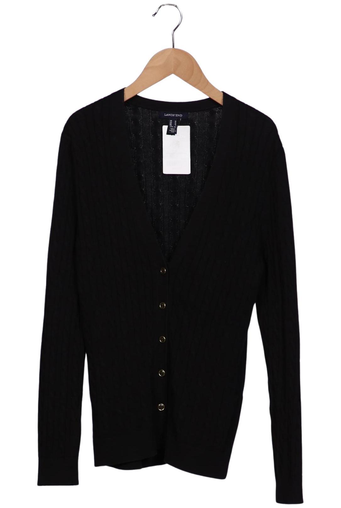

Lands End Damen Strickjacke, schwarz, Gr. 38
