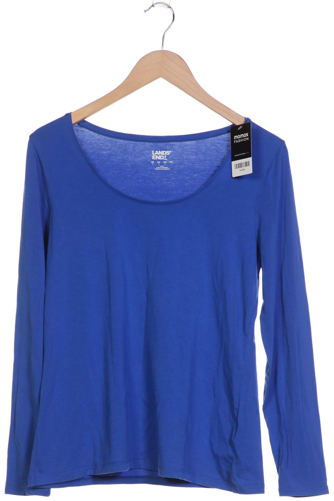 

Lands End Damen Langarmshirt, blau, Gr. 38