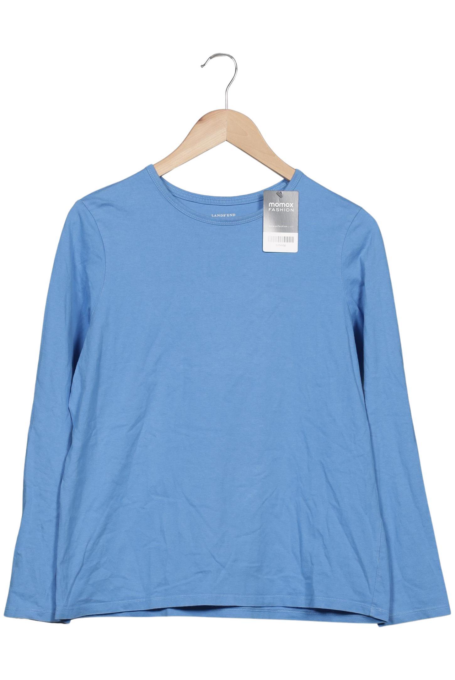 

Lands End Damen Langarmshirt, blau, Gr. 36
