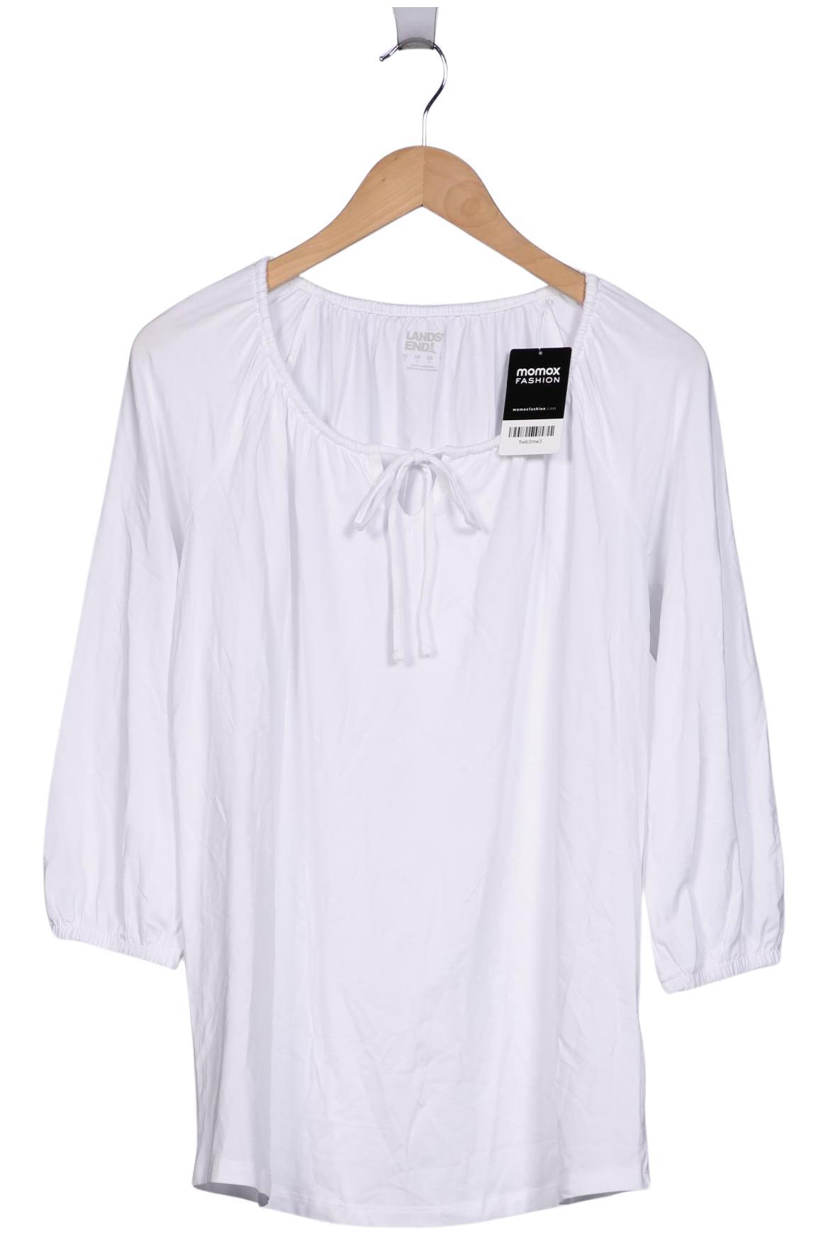 

Lands End Damen Langarmshirt, weiß, Gr. 38