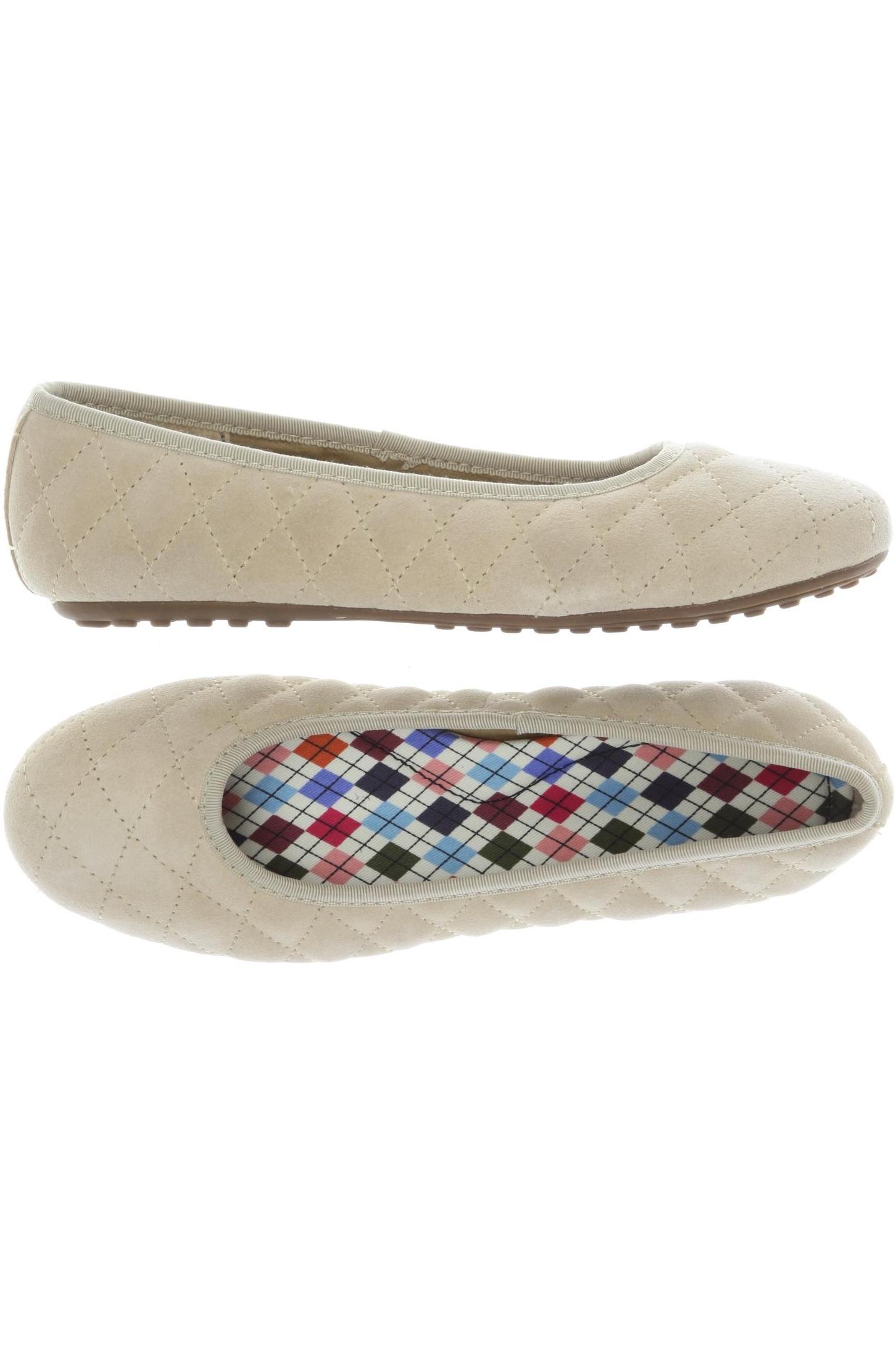 

Lands End Damen Ballerinas, beige, Gr. 8.5