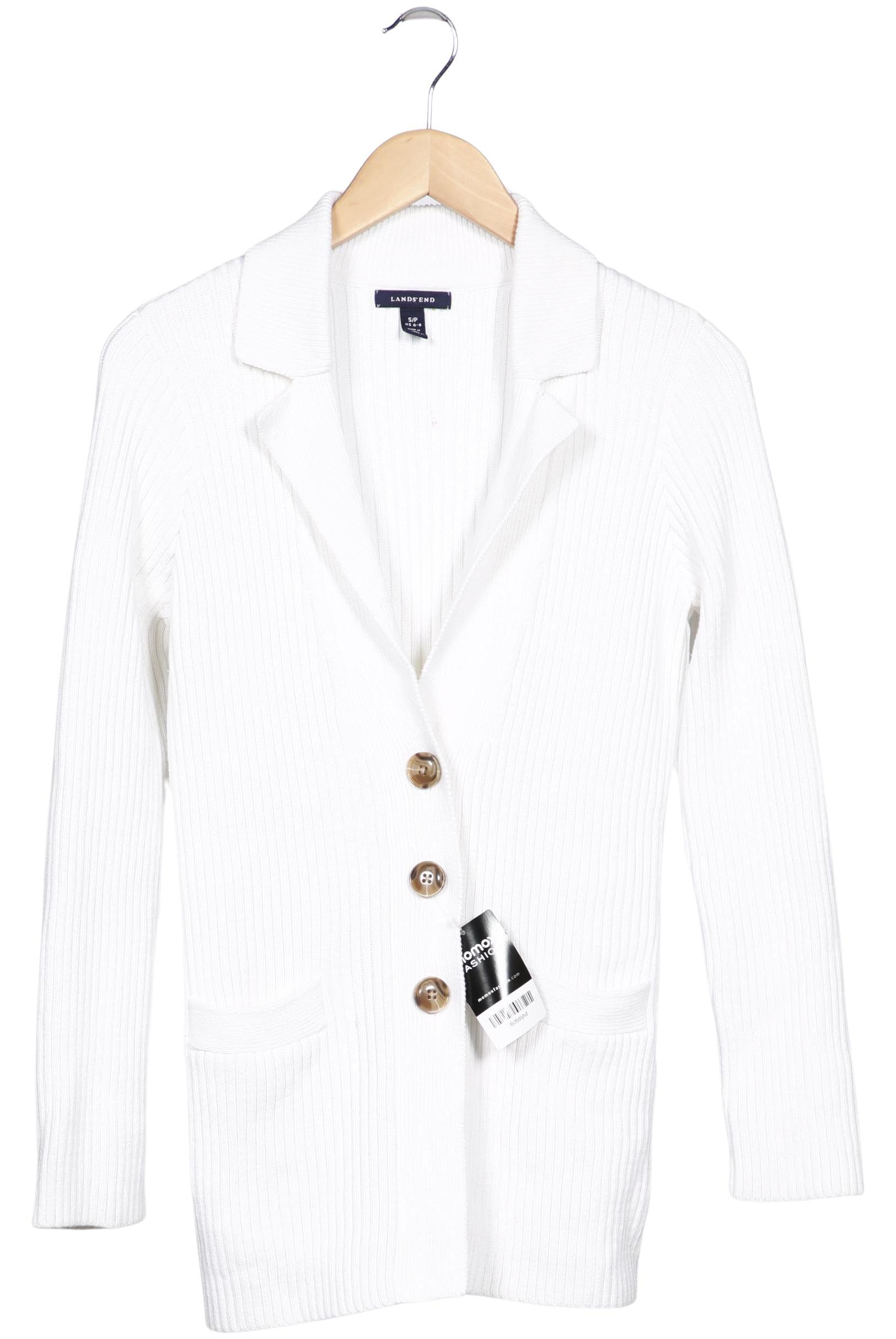 

Lands End Damen Strickjacke, weiß, Gr. 36