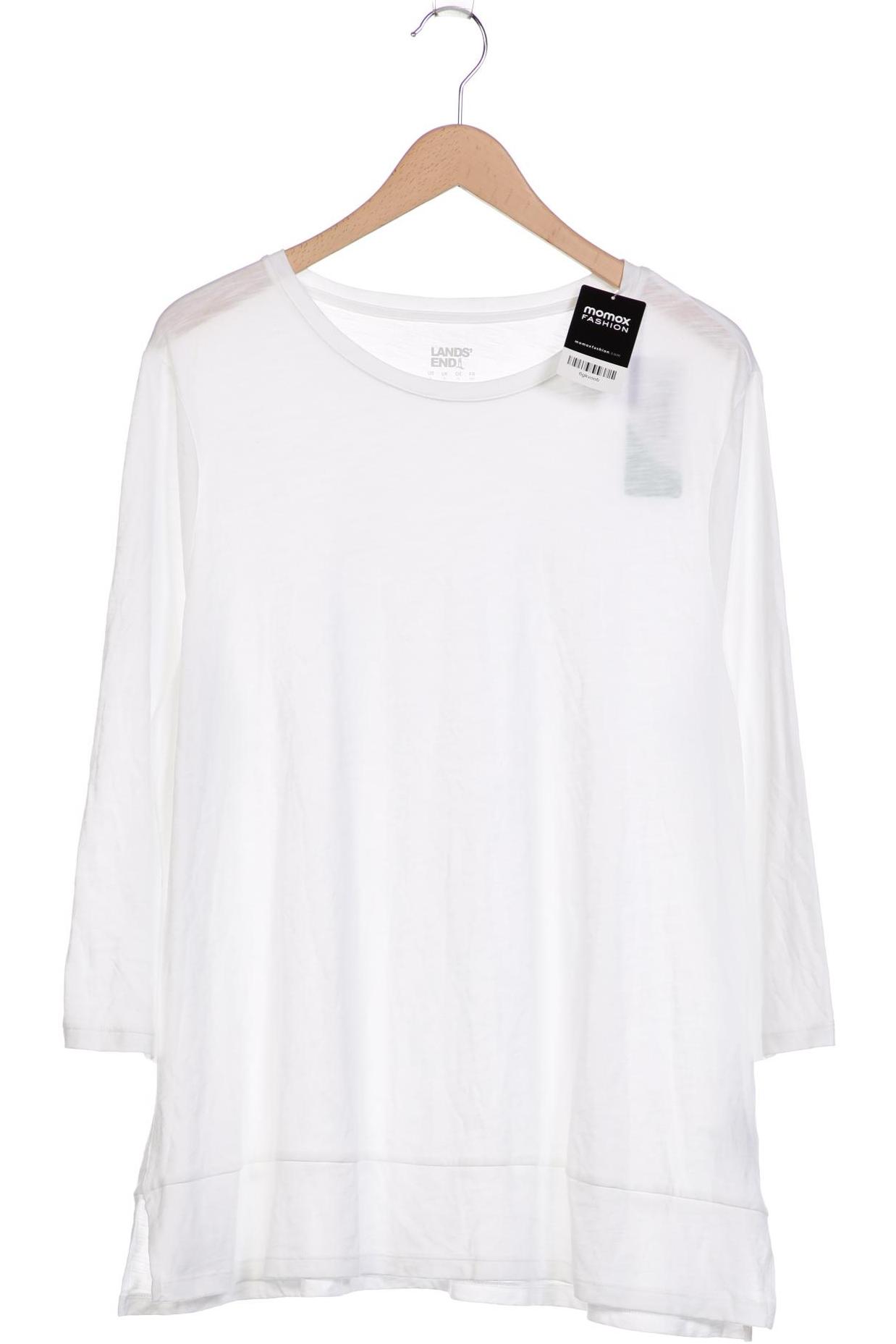 

Lands End Damen Langarmshirt, weiß, Gr. 44
