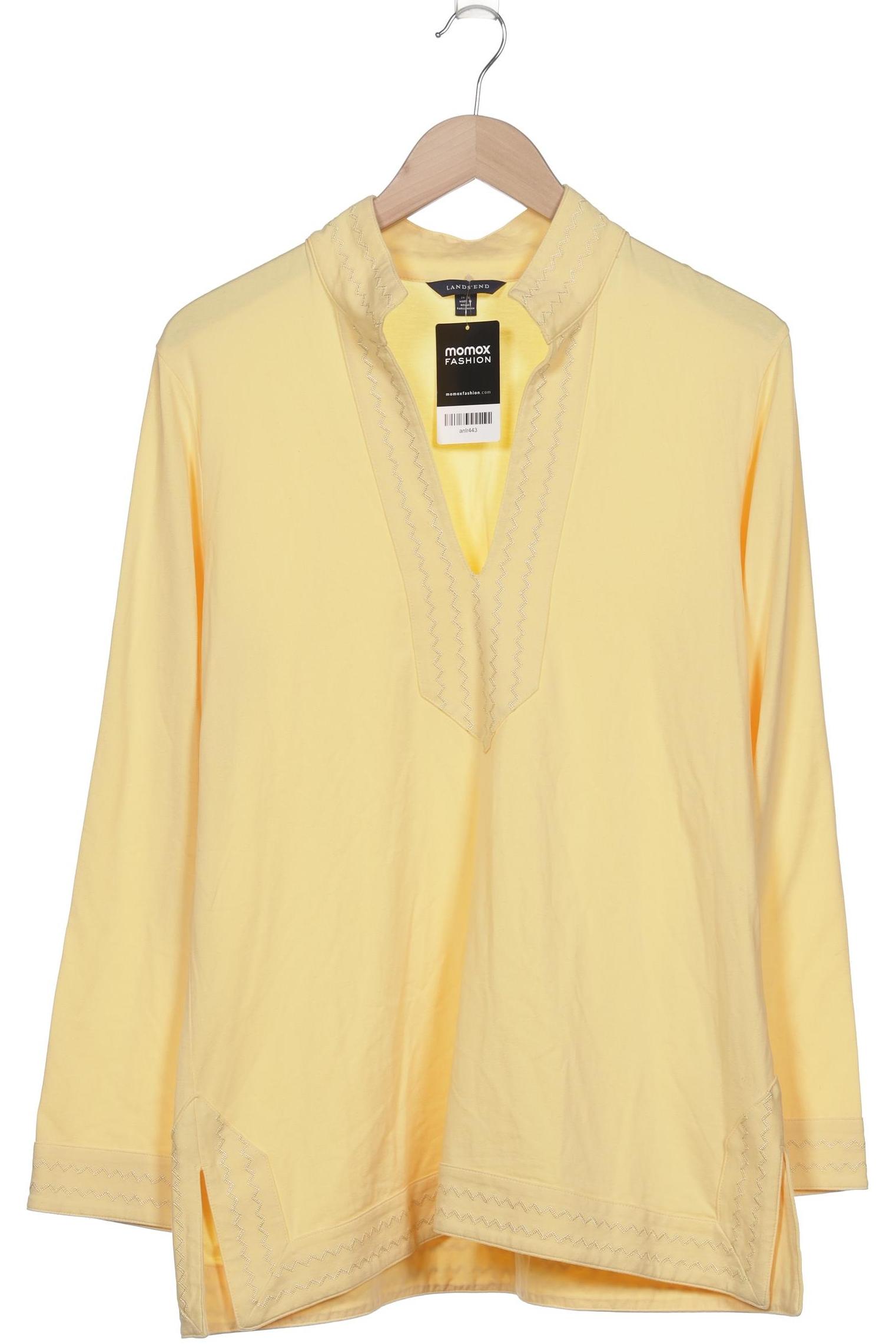 

Lands End Damen Langarmshirt, gelb, Gr. 42
