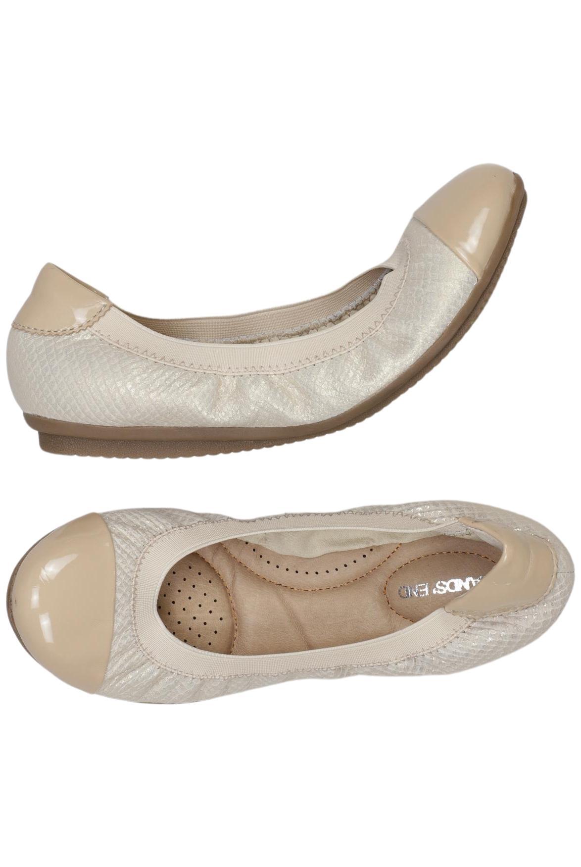 

Lands End Damen Ballerinas, beige, Gr. 35
