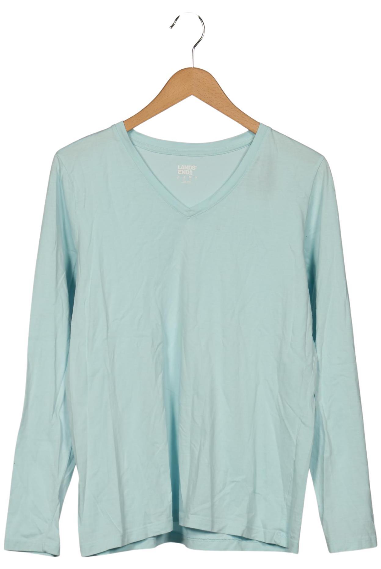 

Lands End Damen Langarmshirt, hellblau, Gr. 38
