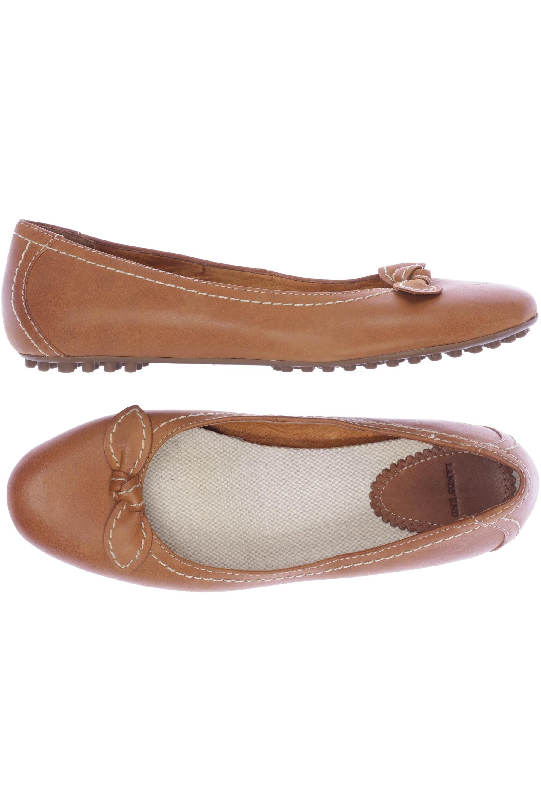 

Lands End Damen Ballerinas, braun, Gr. 7.5