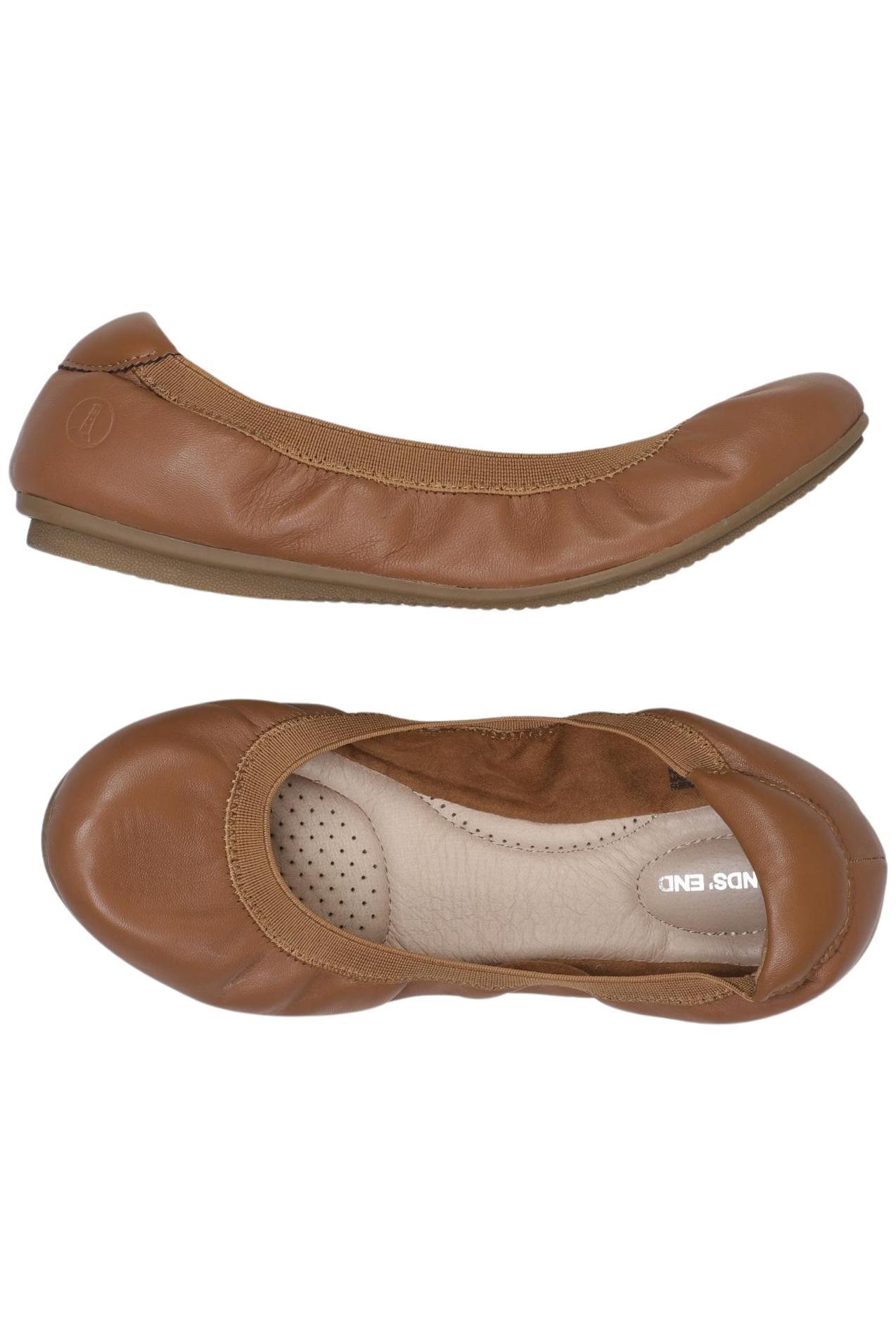 

Lands End Damen Ballerinas, braun, Gr. 38
