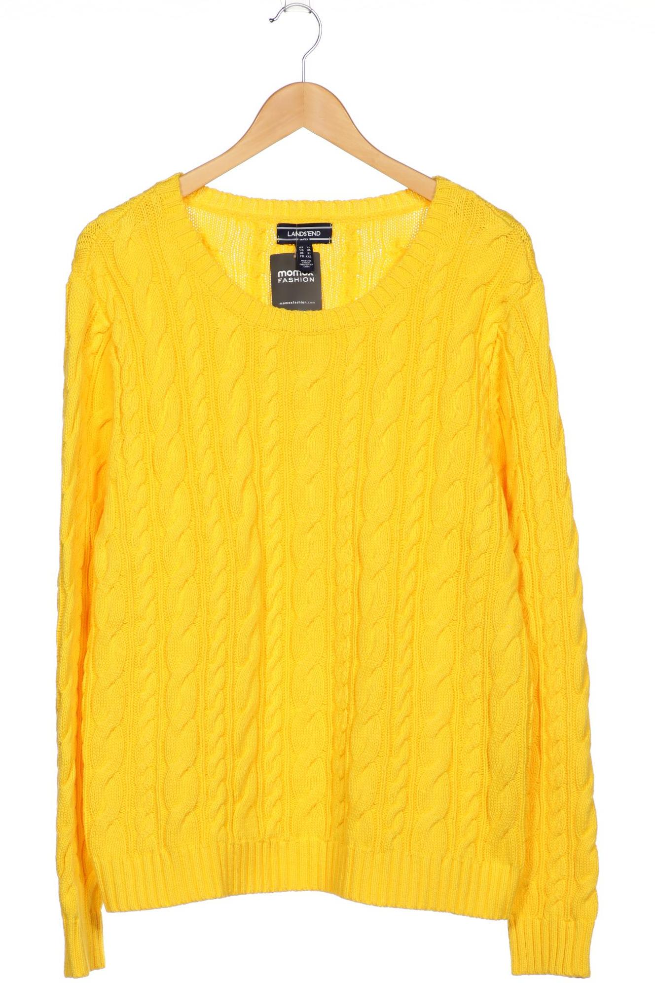 

Lands End Damen Pullover, gelb, Gr. 44