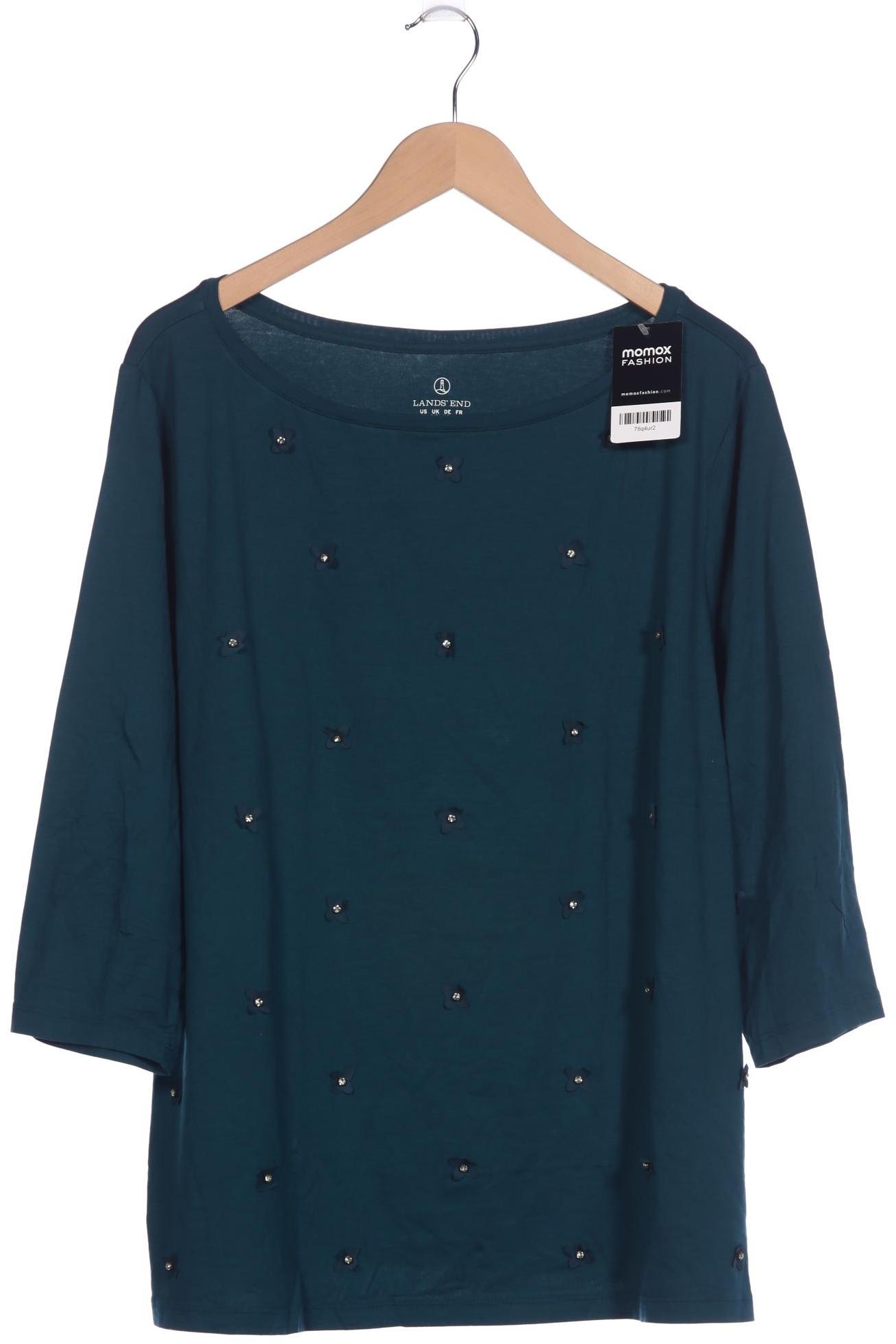 

Lands End Damen Langarmshirt, grün, Gr. 52