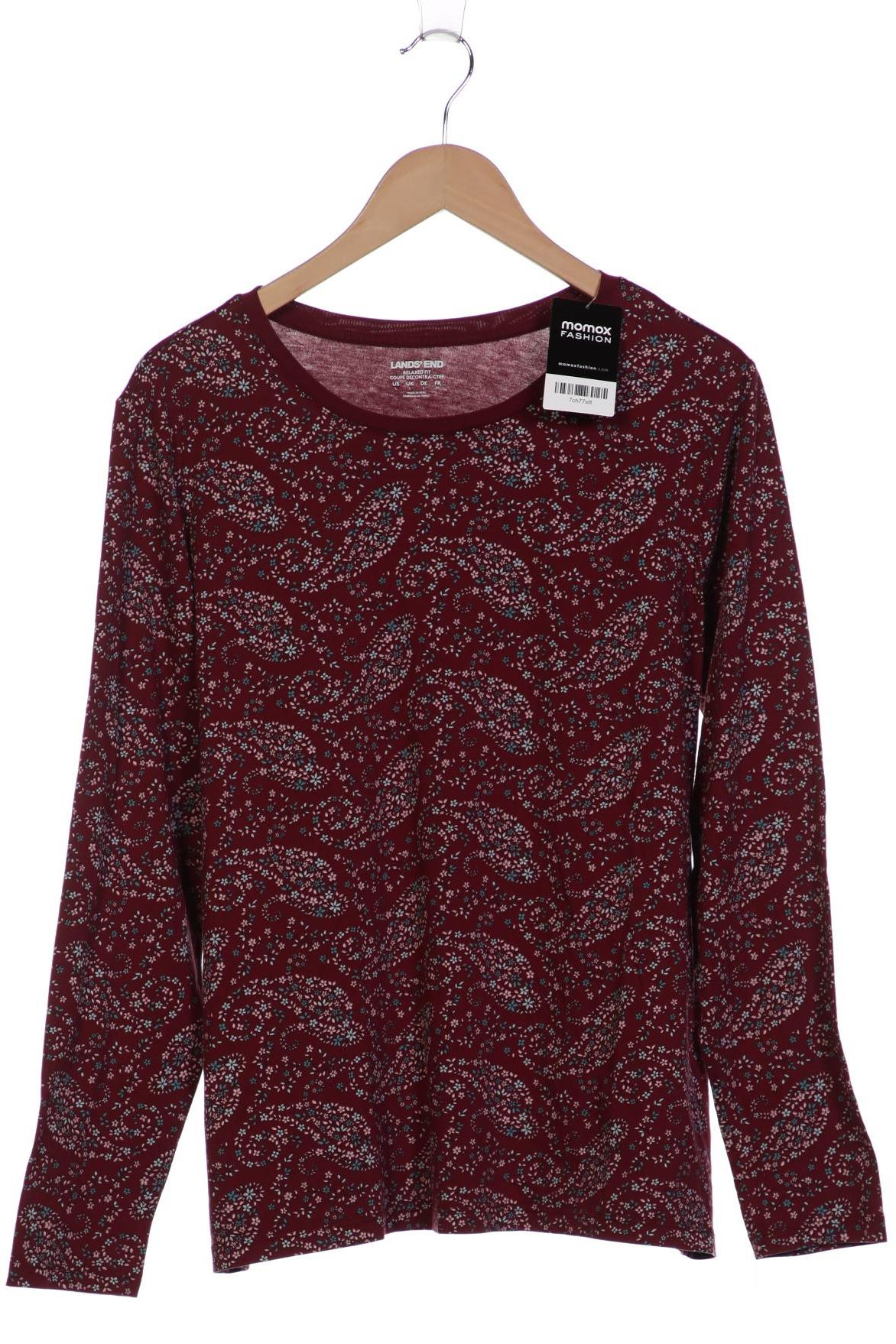 

Lands End Damen Langarmshirt, bordeaux, Gr. 42