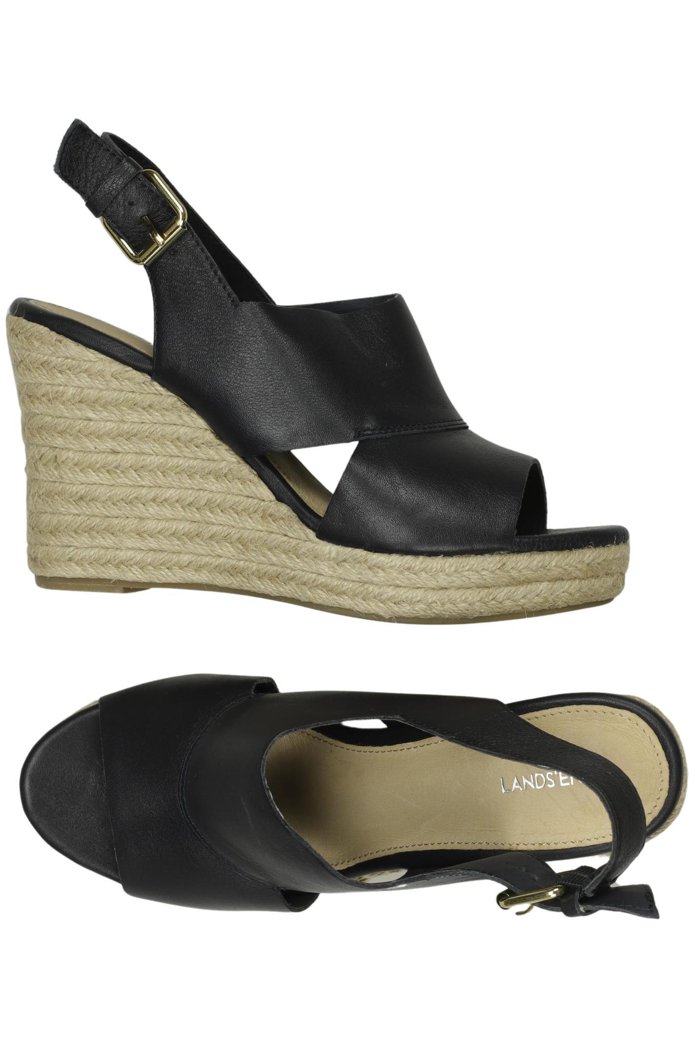 

Lands End Damen Sandale, schwarz, Gr. 8