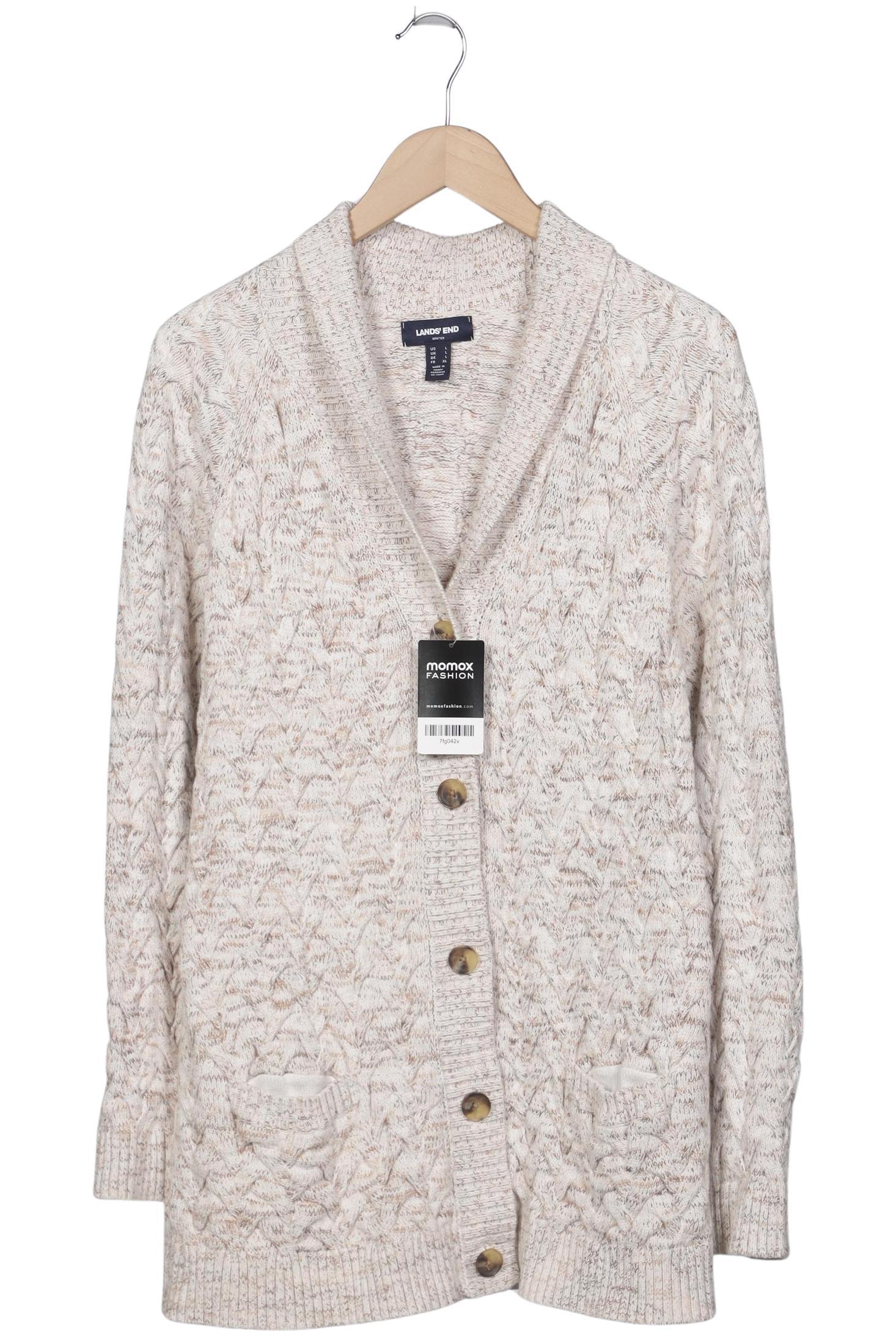 

Lands End Damen Strickjacke, beige, Gr. 42