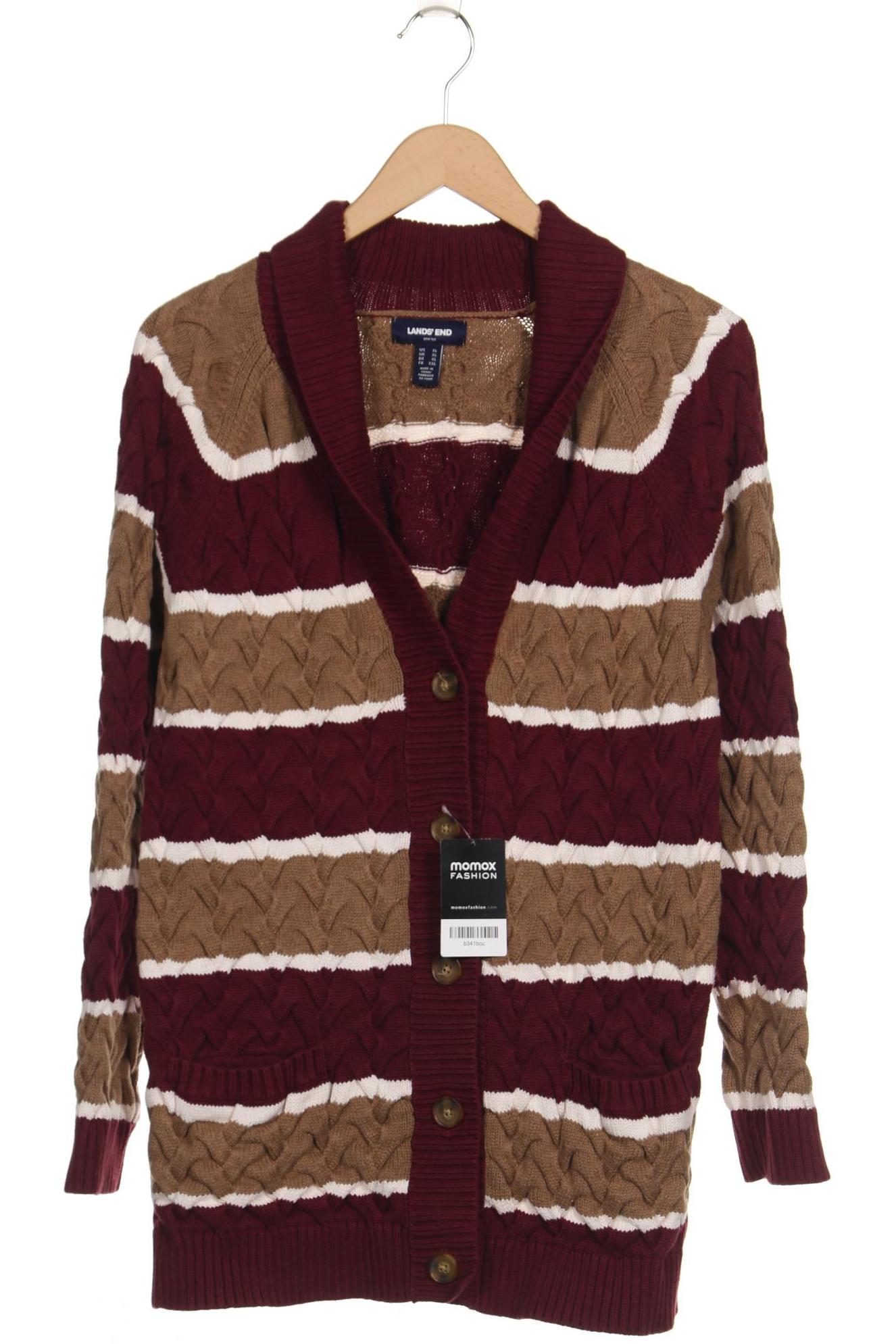 

Lands End Damen Strickjacke, bordeaux, Gr. 44
