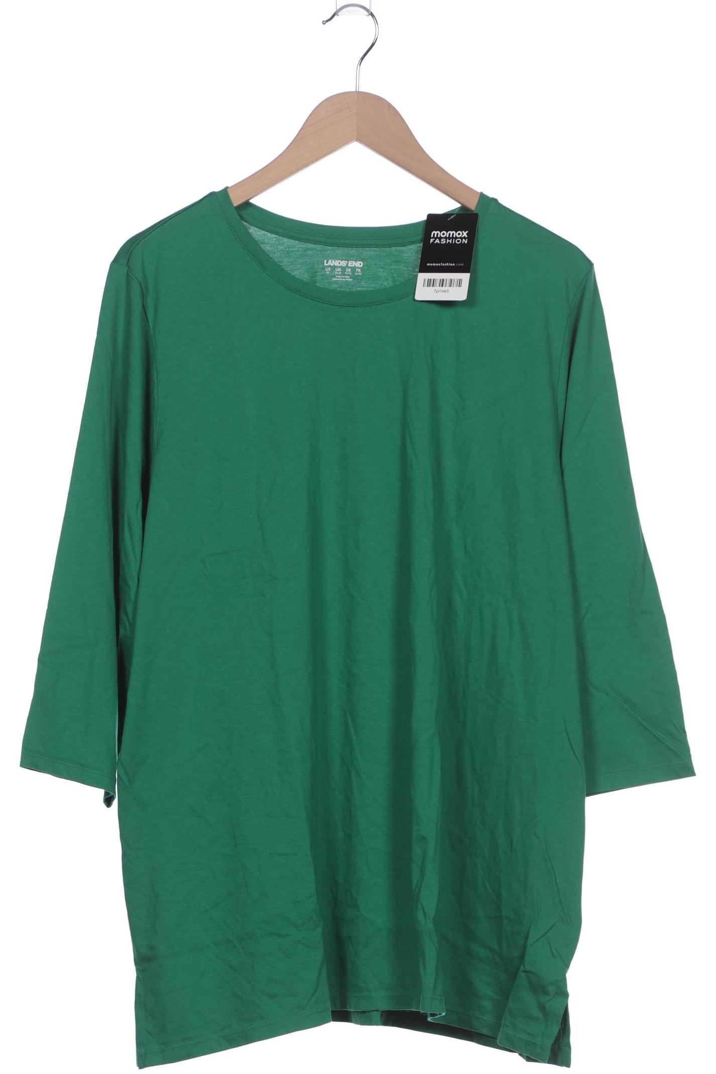 

Lands End Damen Langarmshirt, grün, Gr. 52
