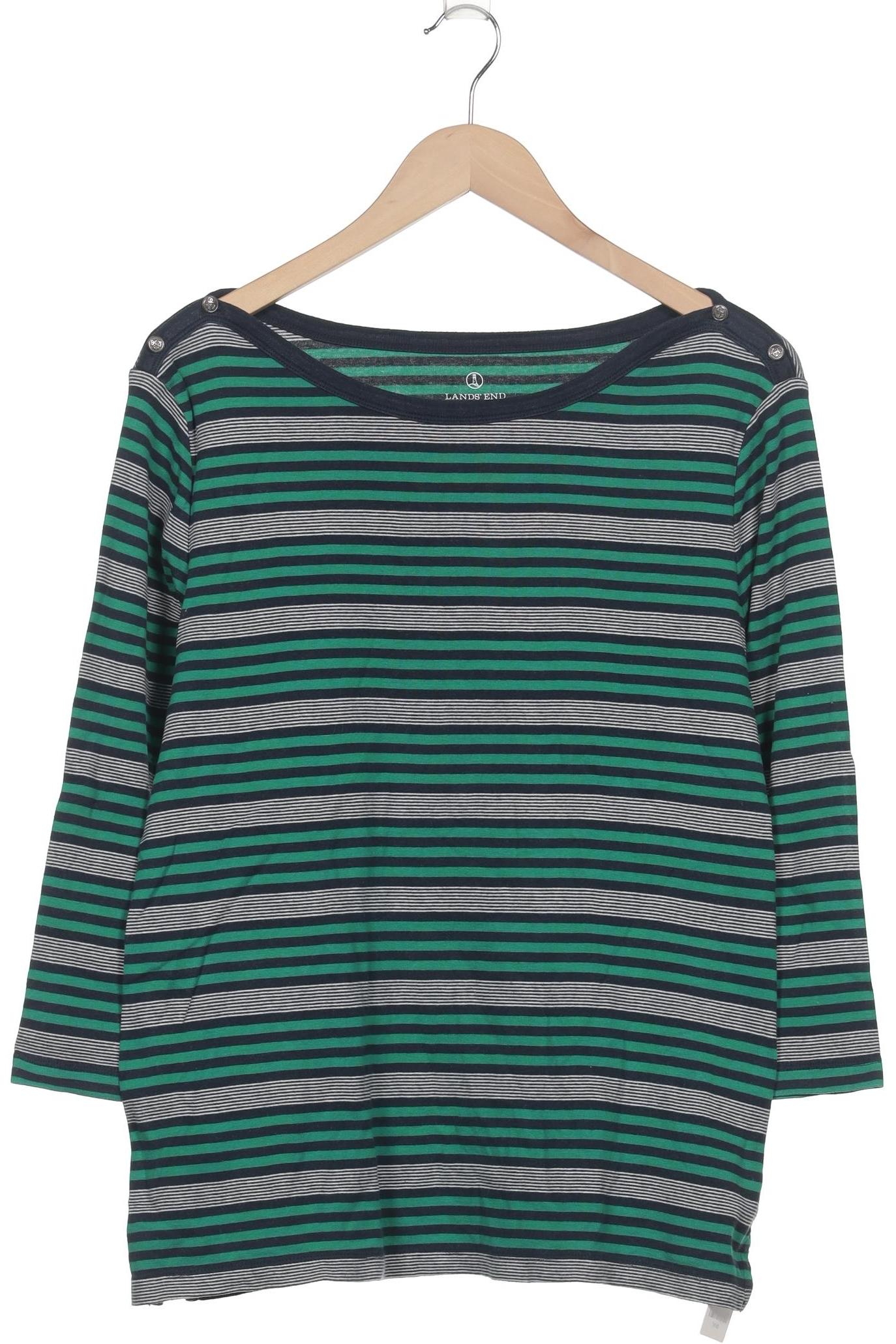 

Lands End Damen Langarmshirt, grün, Gr. 44