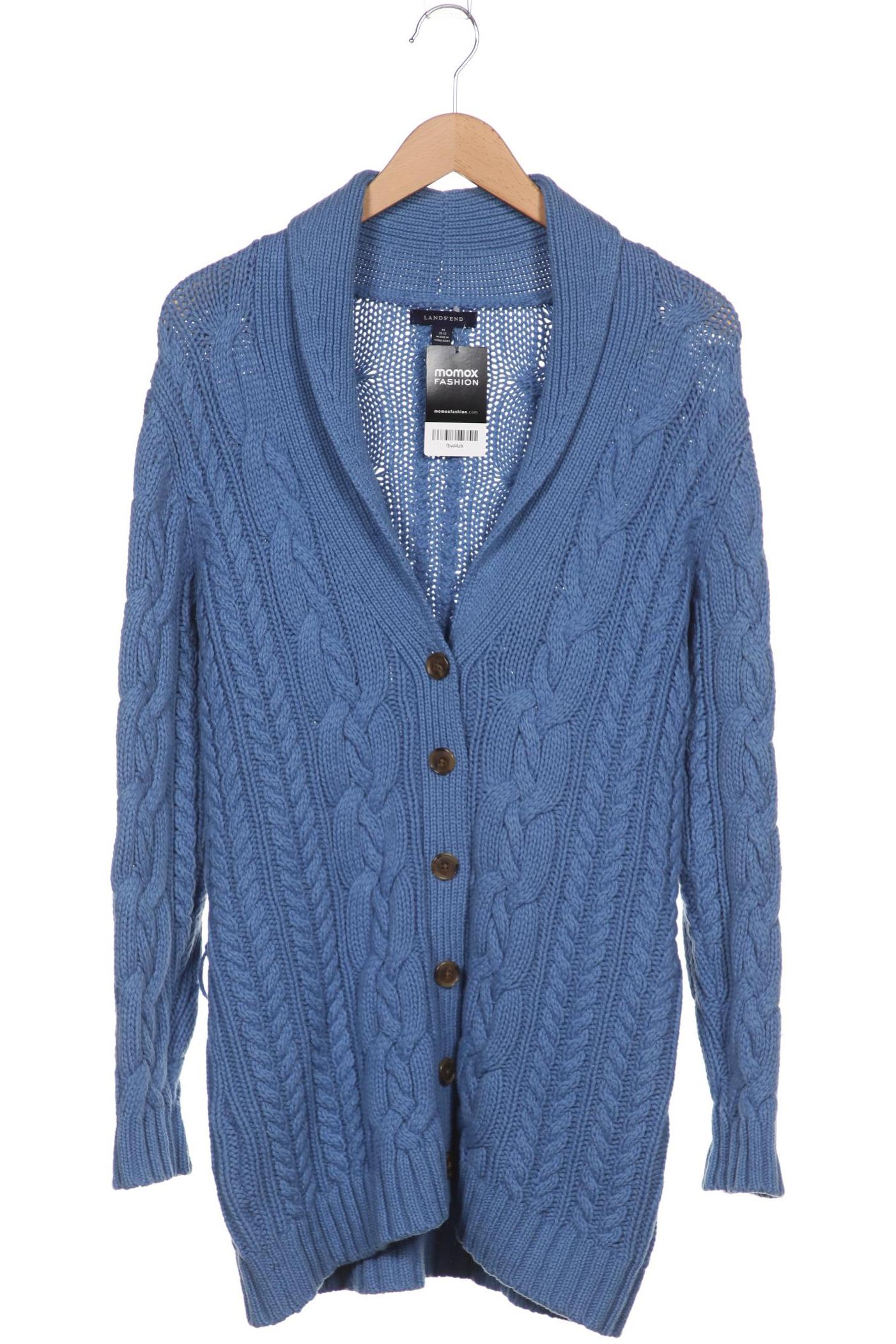 

Lands End Damen Strickjacke, blau, Gr. 38