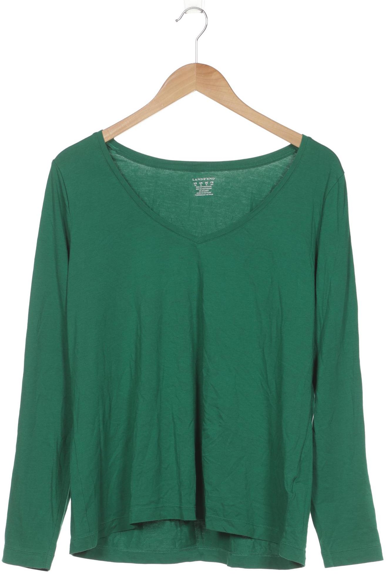

Lands End Damen Langarmshirt, grün, Gr. 44