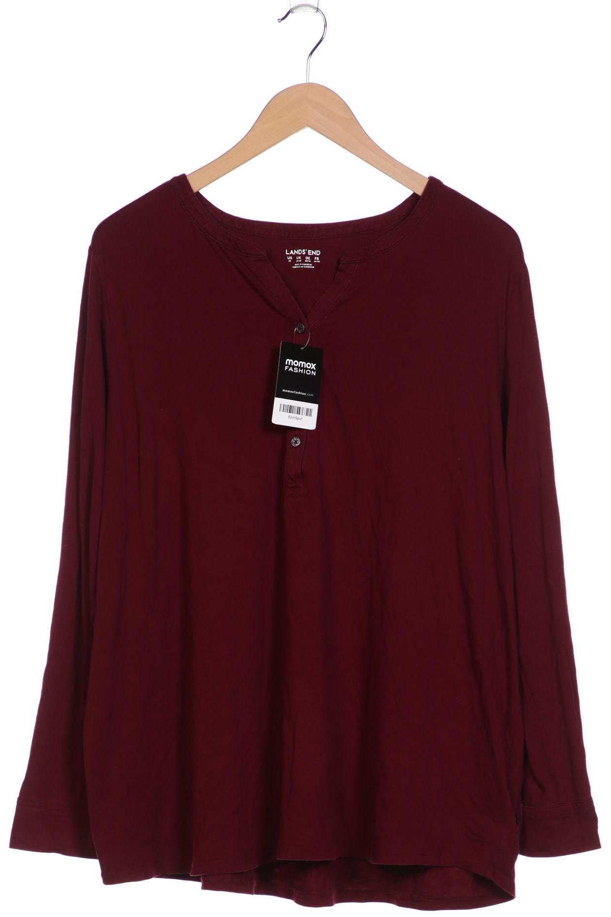 

Lands End Damen Langarmshirt, bordeaux, Gr. 52