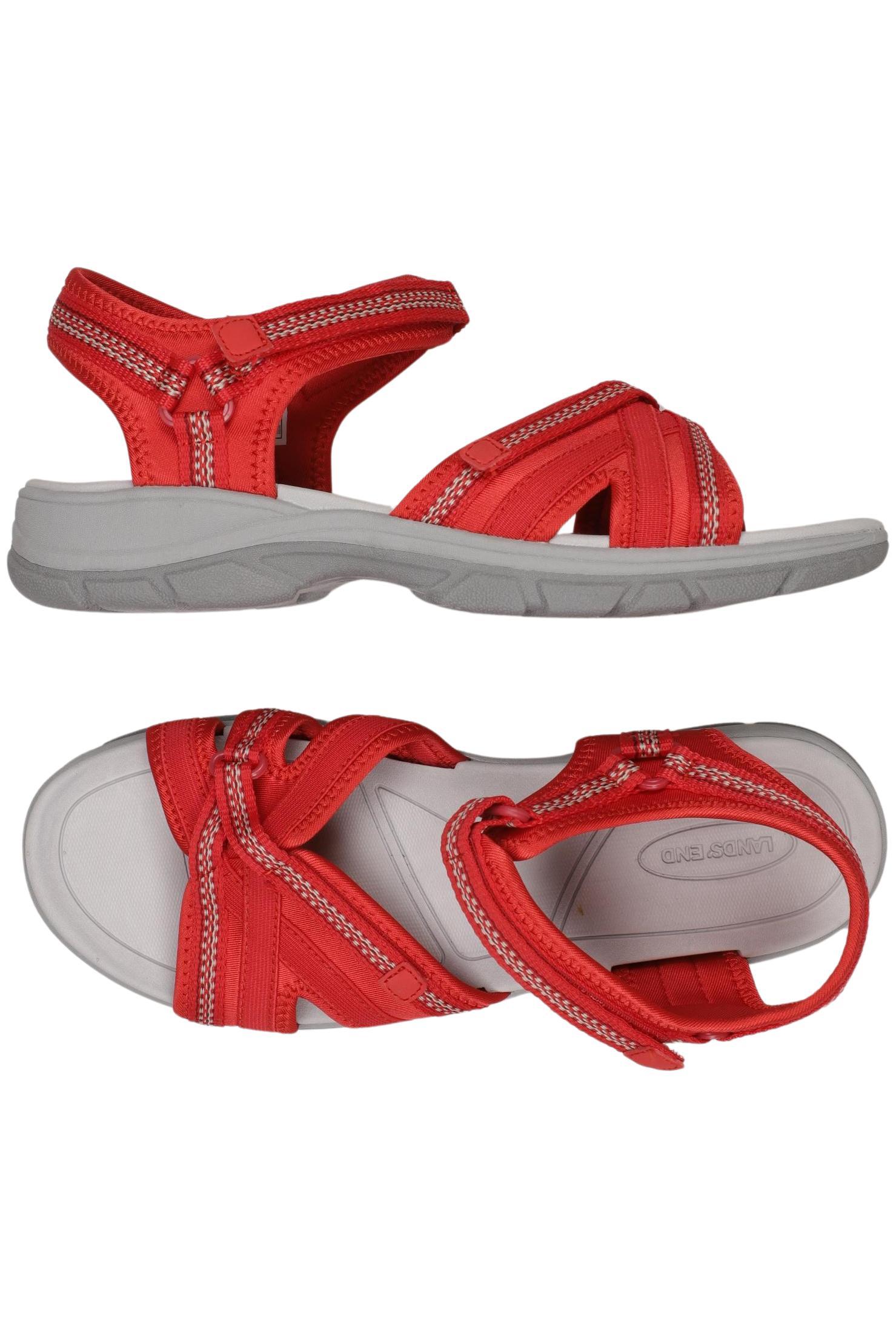 

Lands End Damen Sandale, rot, Gr. 41.5