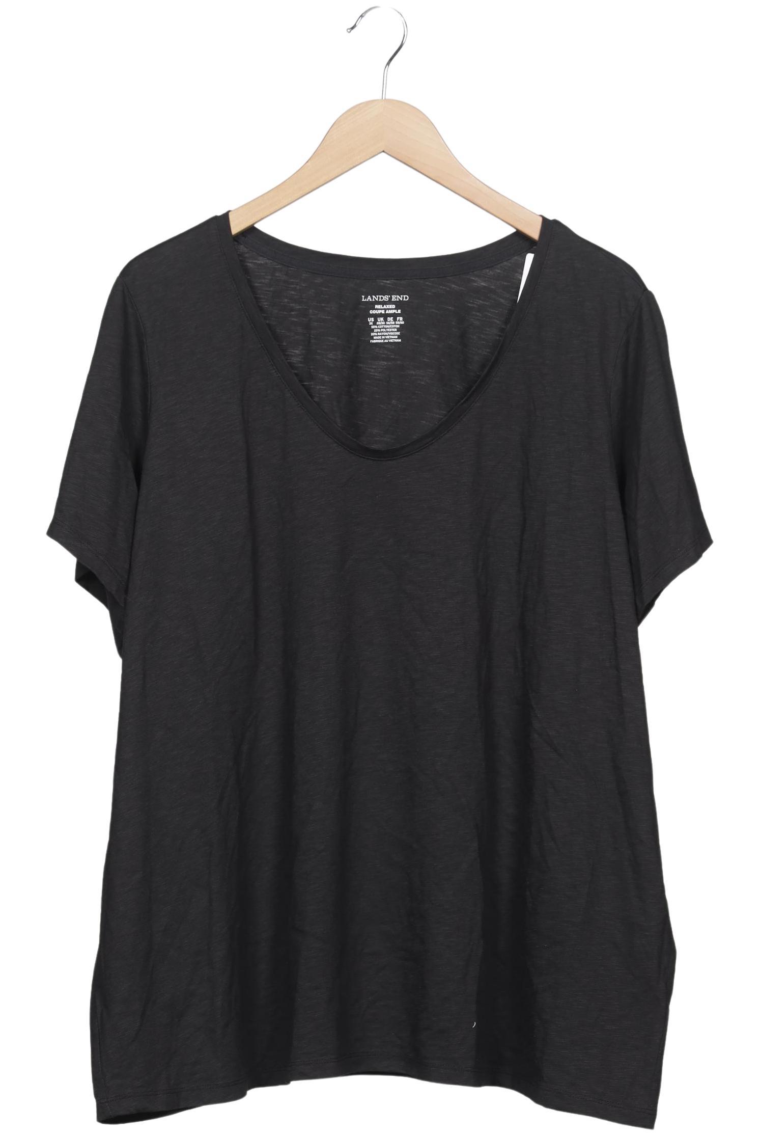 

Lands End Damen T-Shirt, schwarz, Gr. 56