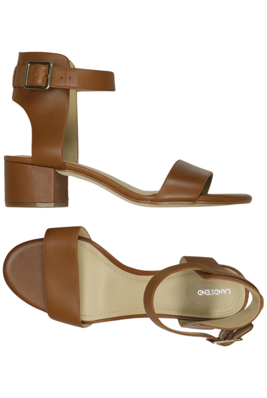 

Lands End Damen Sandale, braun, Gr. 38