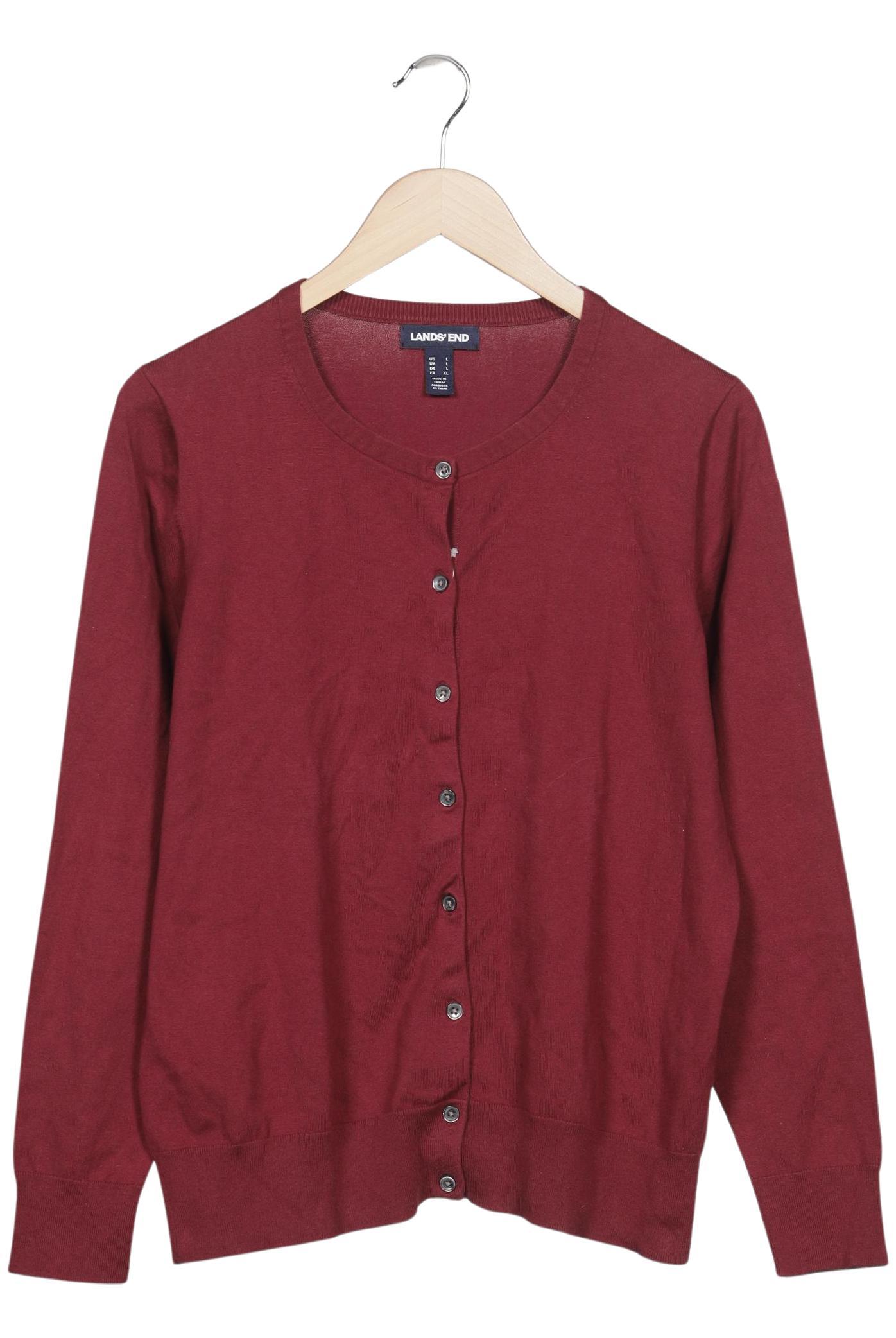 

Lands End Damen Strickjacke, rot, Gr. 42
