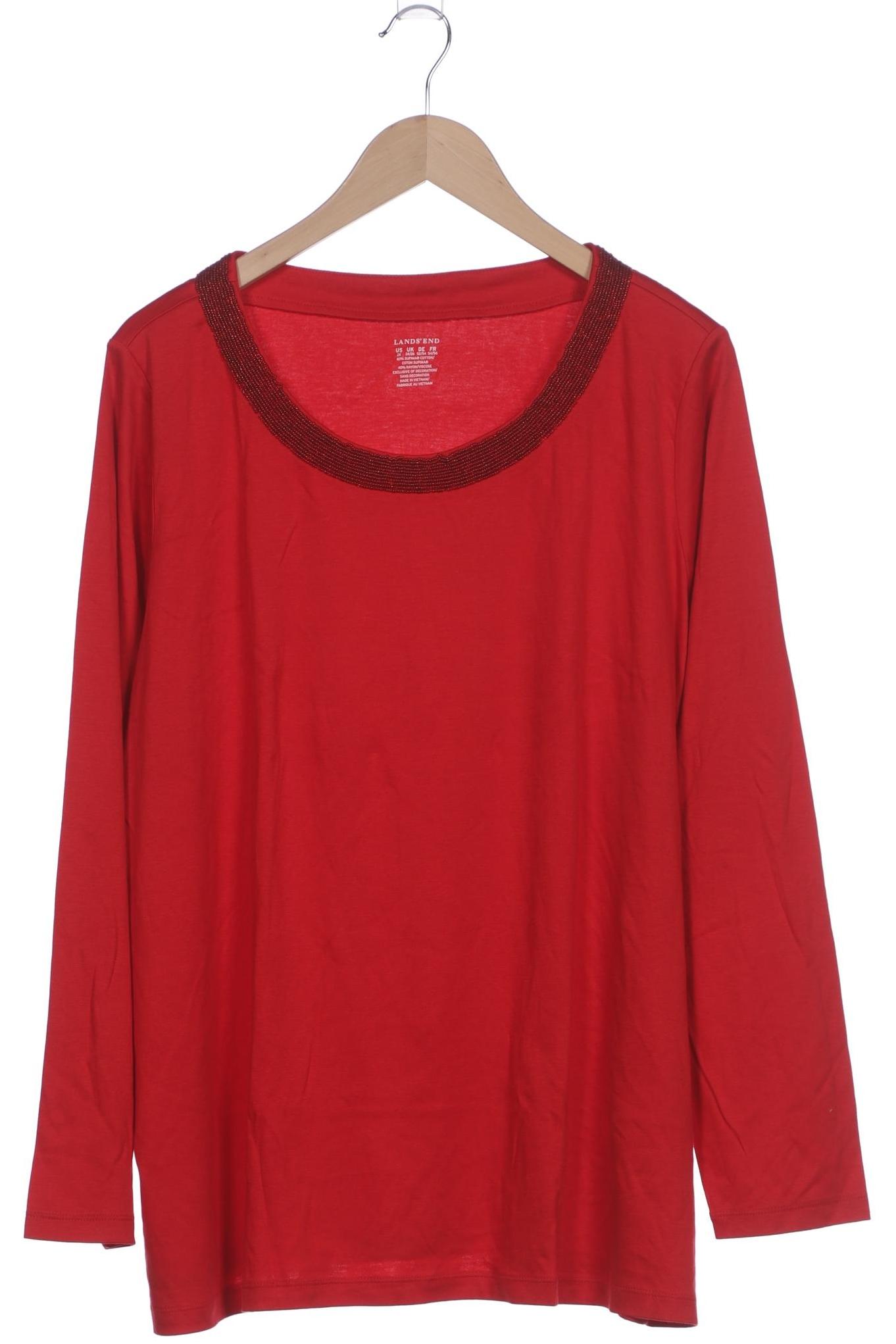 

Lands End Damen Langarmshirt, rot, Gr. 52