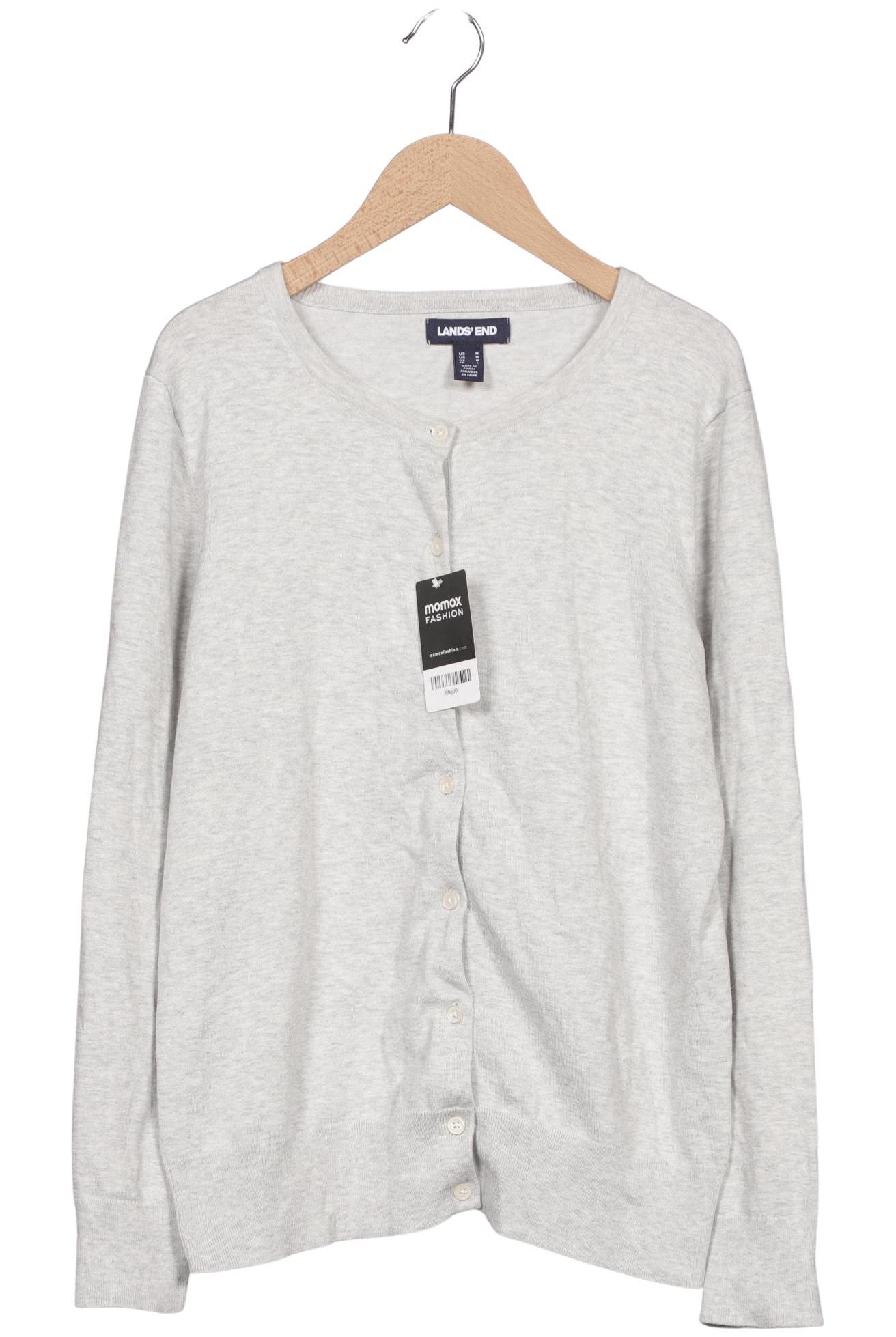 

Lands End Damen Strickjacke, grau, Gr. 38