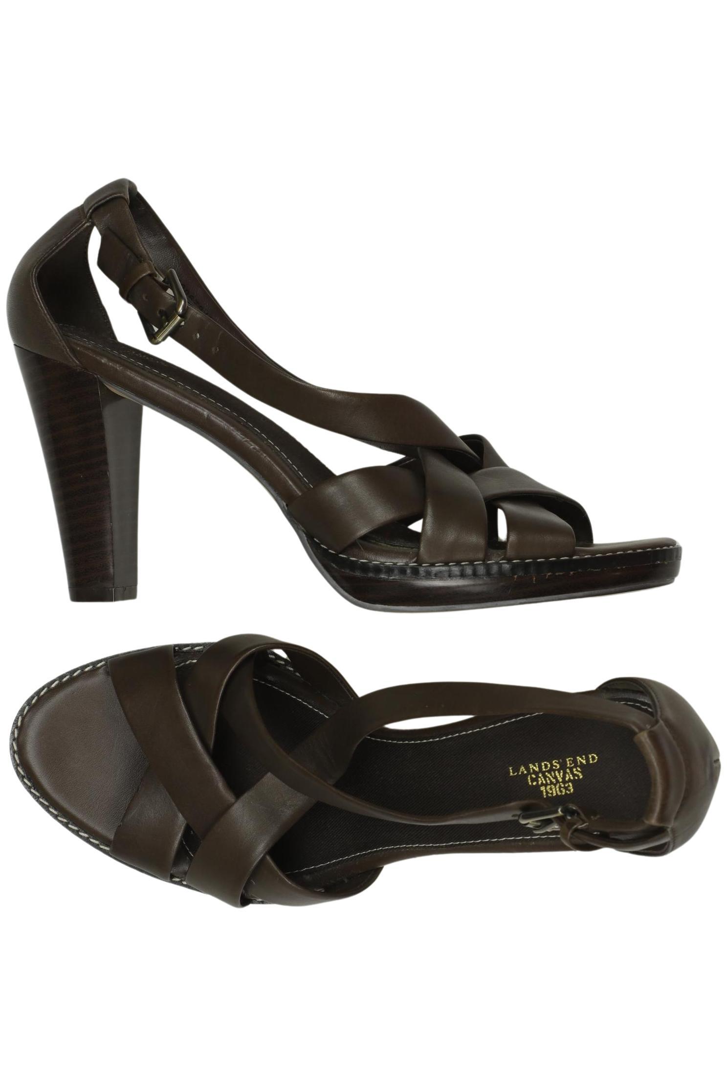 

Lands End Damen Sandale, braun, Gr. 38.5