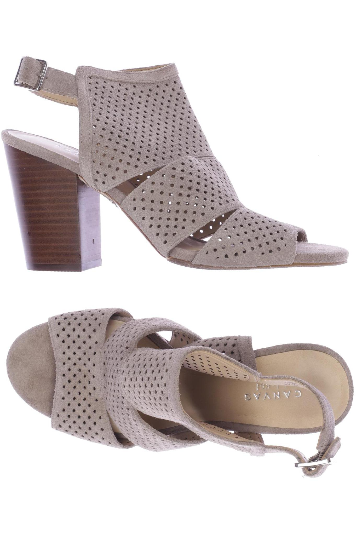 

Lands End Damen Sandale, beige, Gr. 38.5
