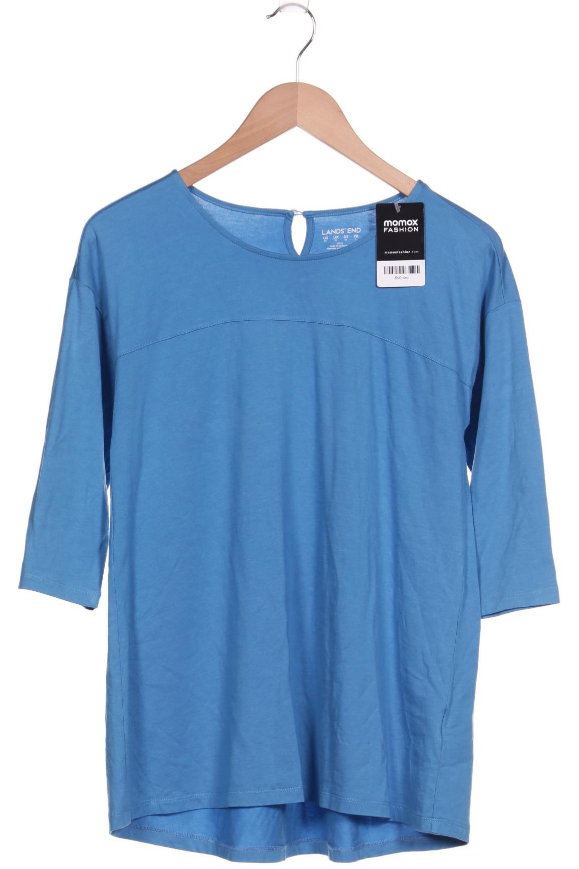 

Lands End Damen Langarmshirt, blau, Gr. 34