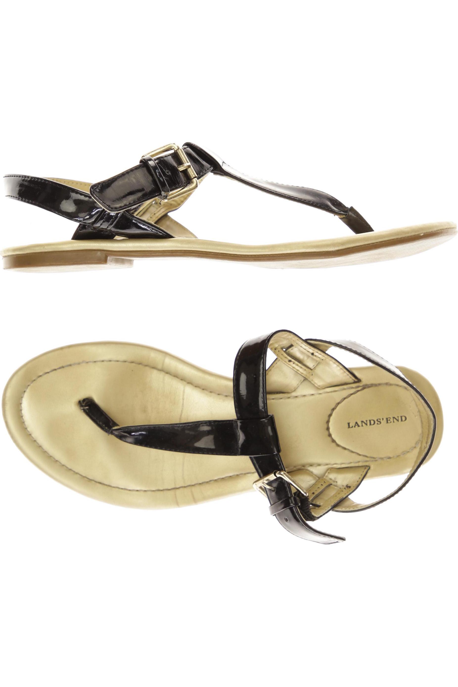 

Lands End Damen Sandale, schwarz, Gr. 37.5
