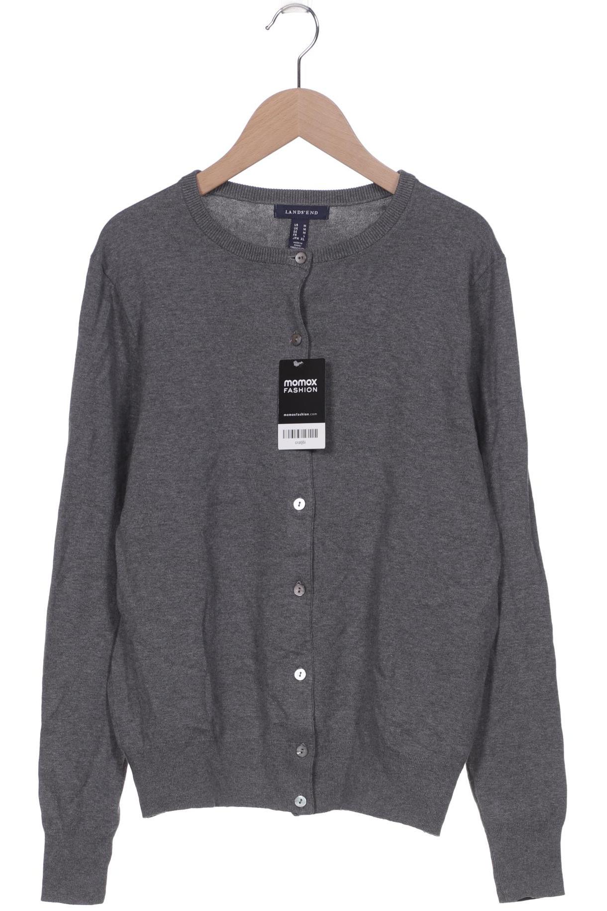 

Lands End Damen Strickjacke, grau, Gr. 38