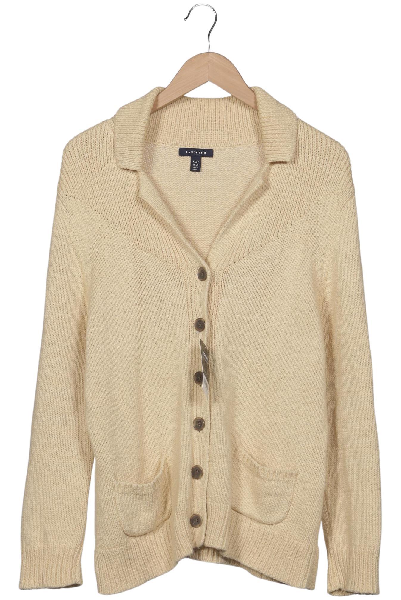 

Lands End Damen Strickjacke, beige, Gr. 44