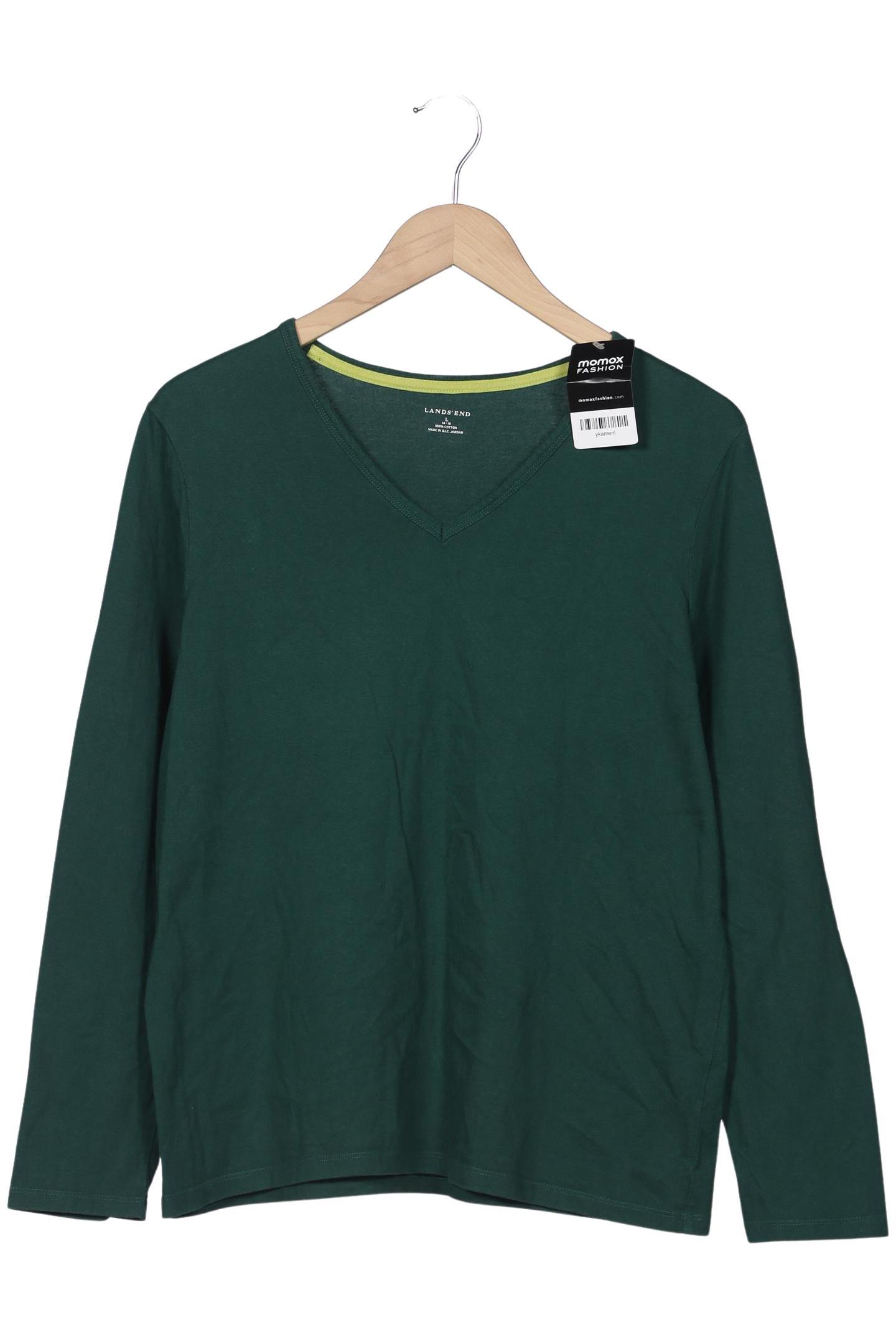 

Lands End Damen Langarmshirt, grün, Gr. 42