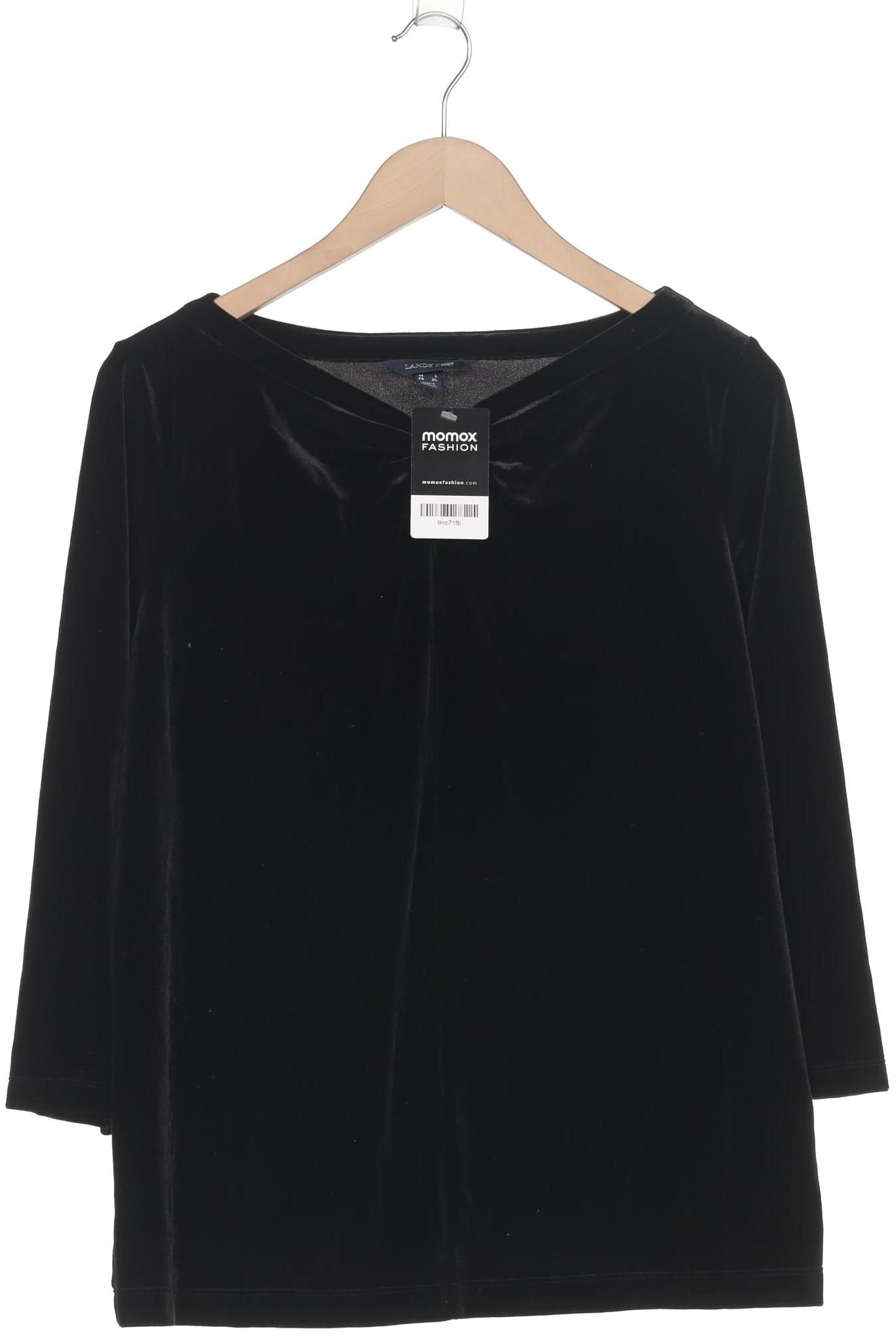

Lands End Damen Langarmshirt, schwarz, Gr. 44