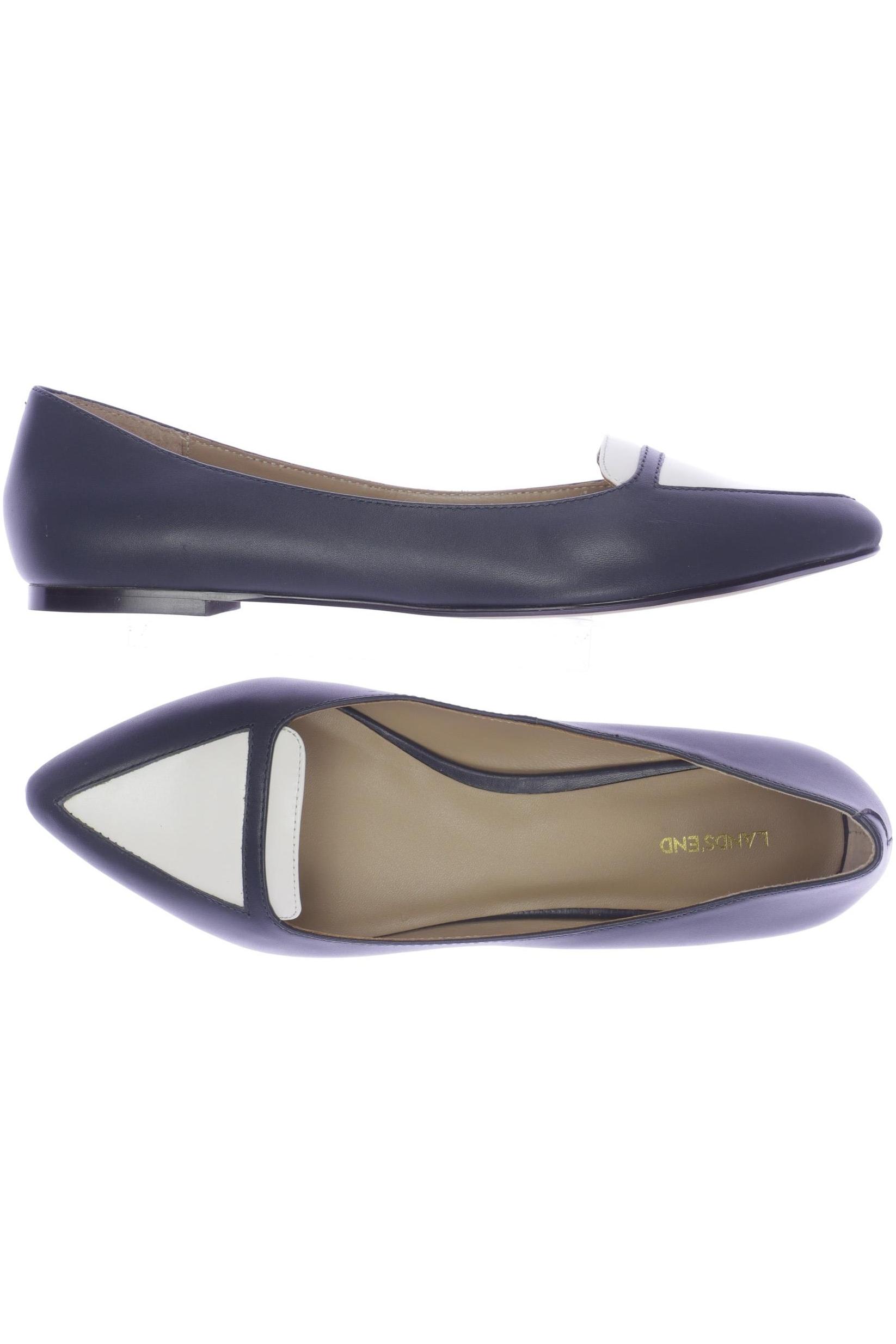 

Lands End Damen Ballerinas, marineblau, Gr. 8