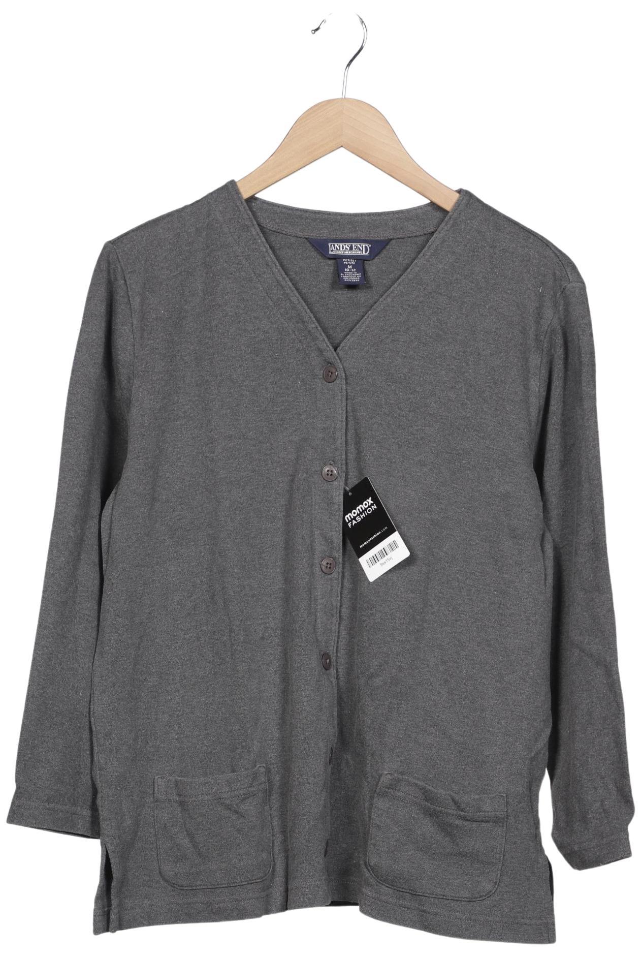 

Lands End Damen Strickjacke, grau, Gr. 38