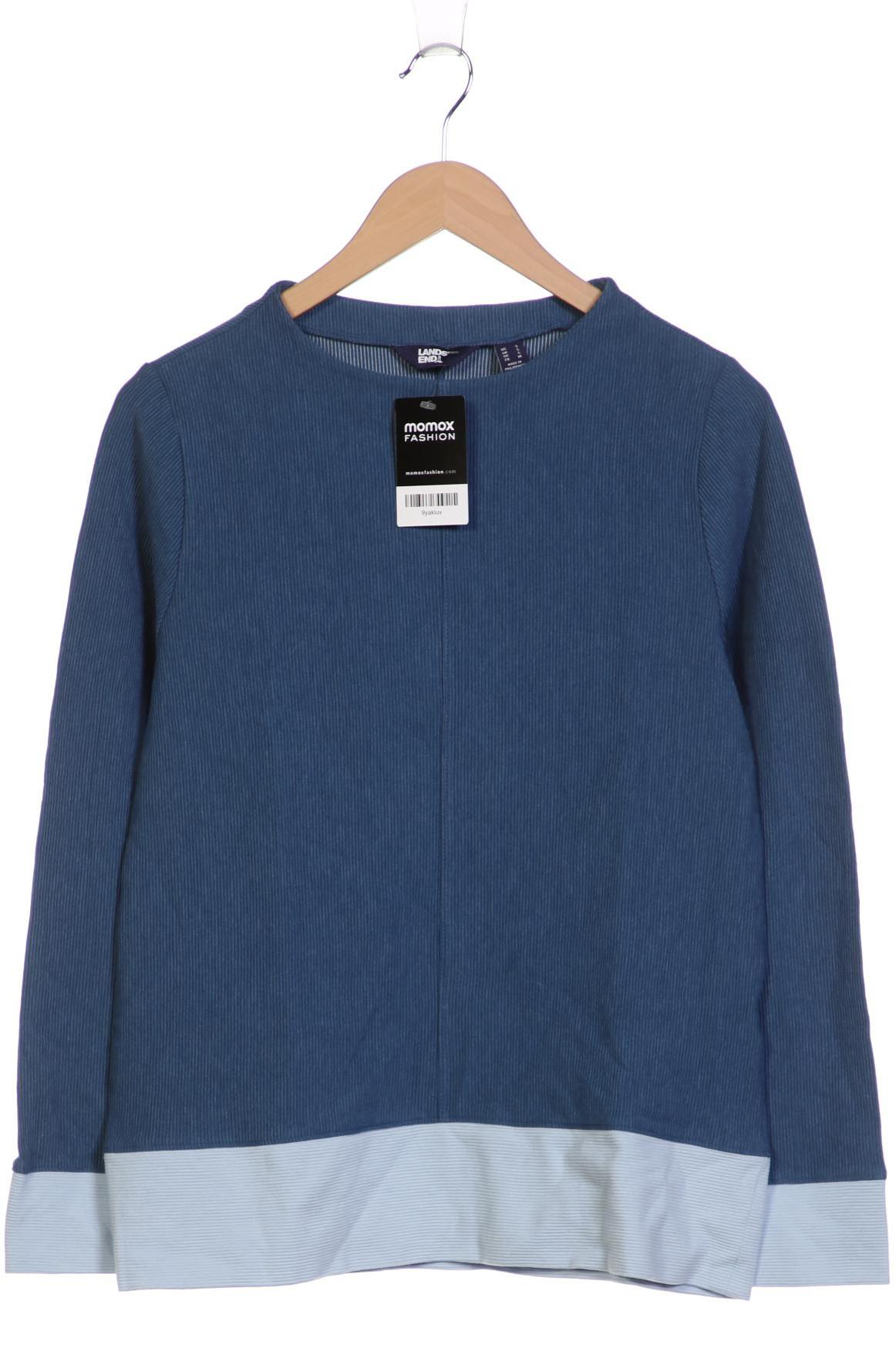

Lands End Damen Langarmshirt, blau, Gr. 36