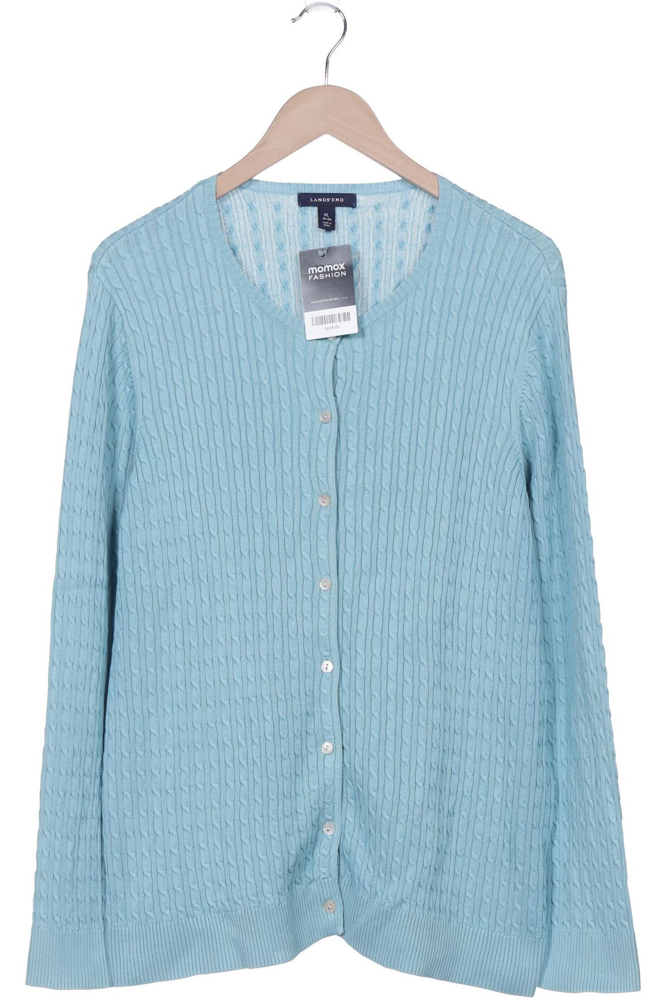 

Lands End Damen Strickjacke, blau, Gr. 44