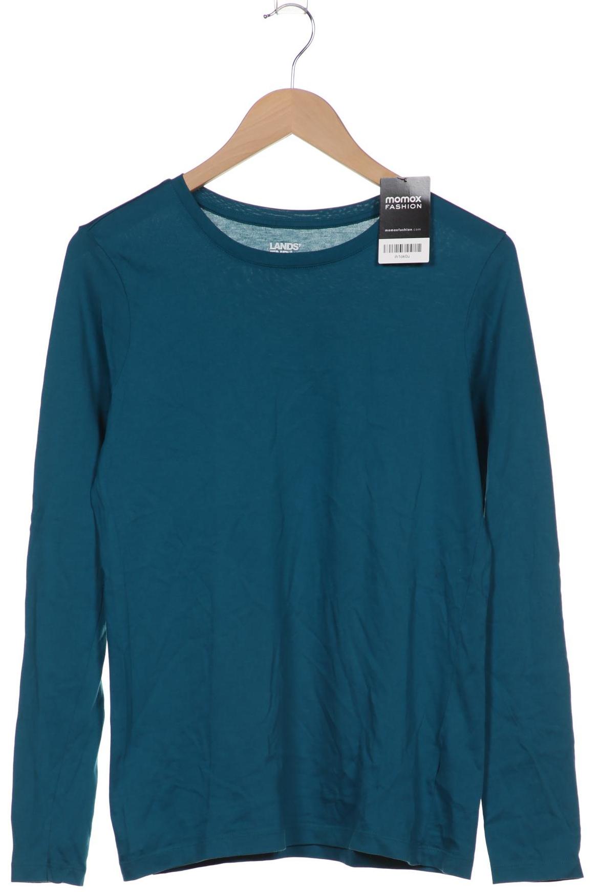 

Lands End Damen Langarmshirt, türkis, Gr. 34