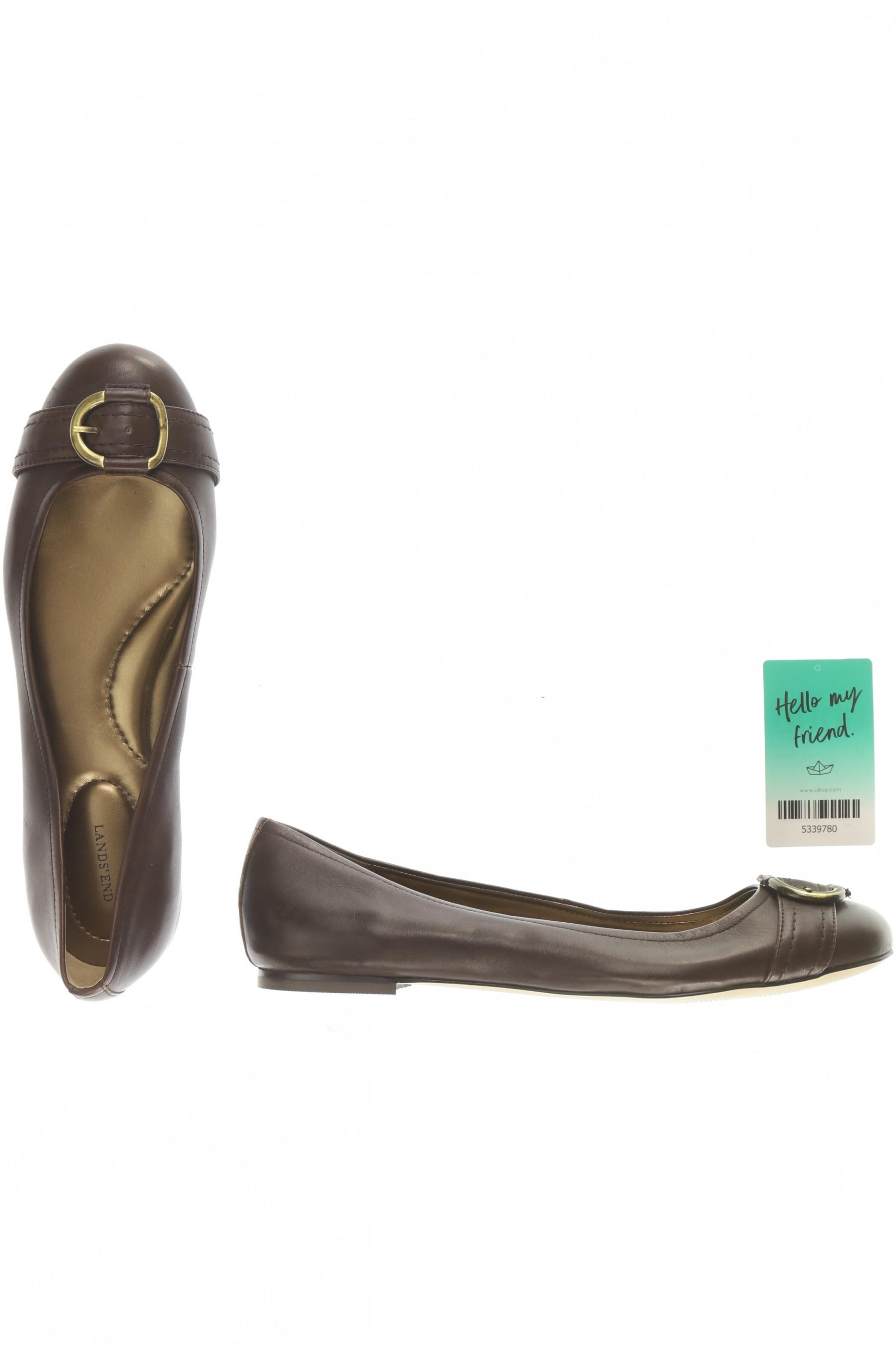 

Lands End Damen Ballerinas, braun, Gr. 41