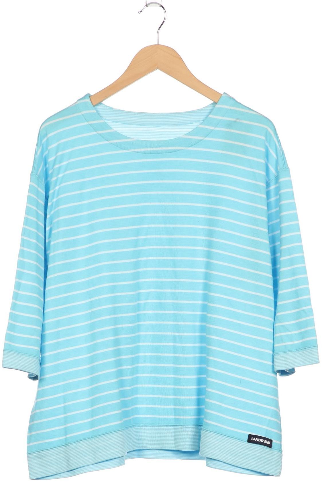 

Lands End Damen Langarmshirt, blau, Gr. 42